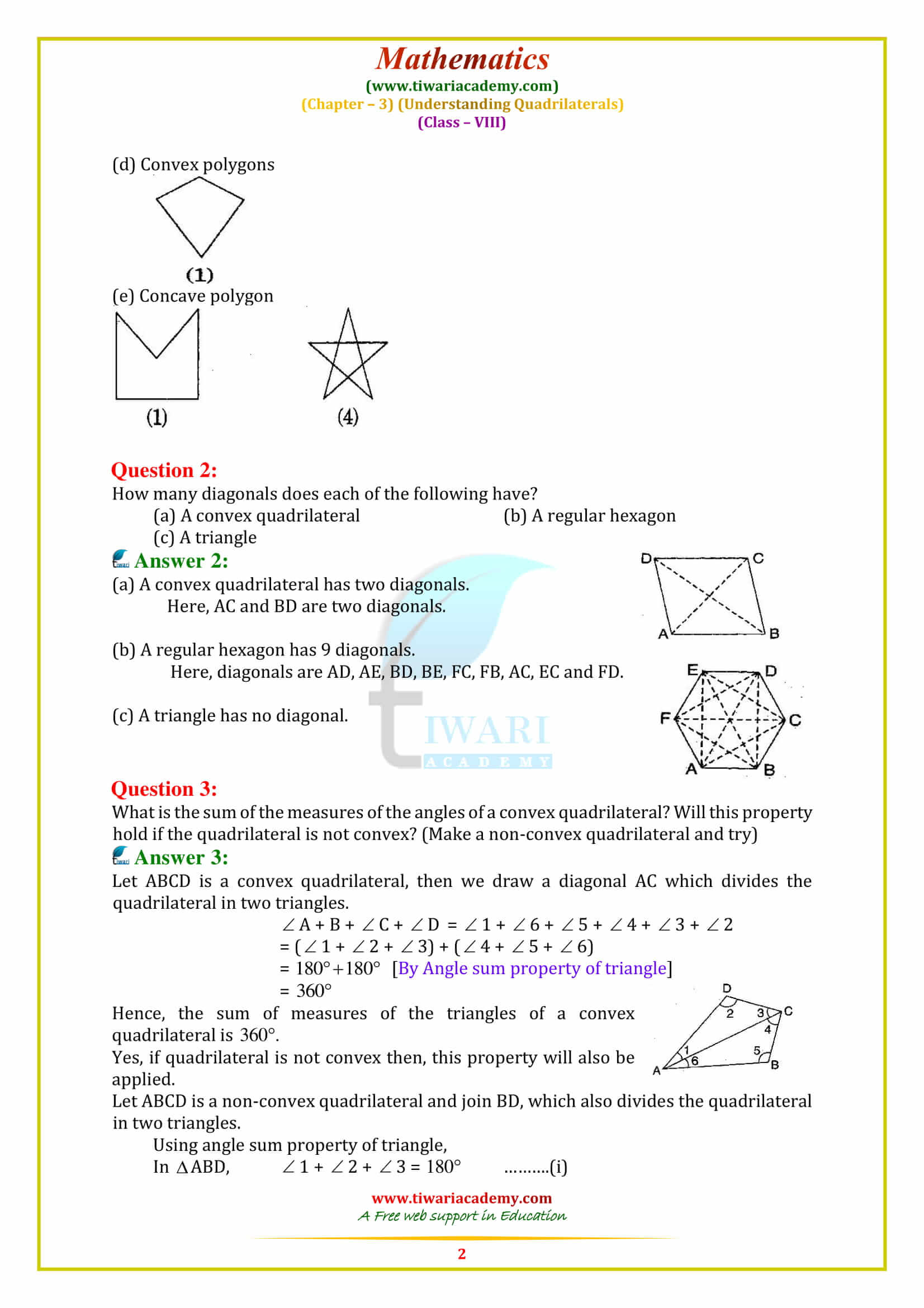NCERT Solutions for Class 8 Maths Chapter 3 Exercise 3.1 in PDF