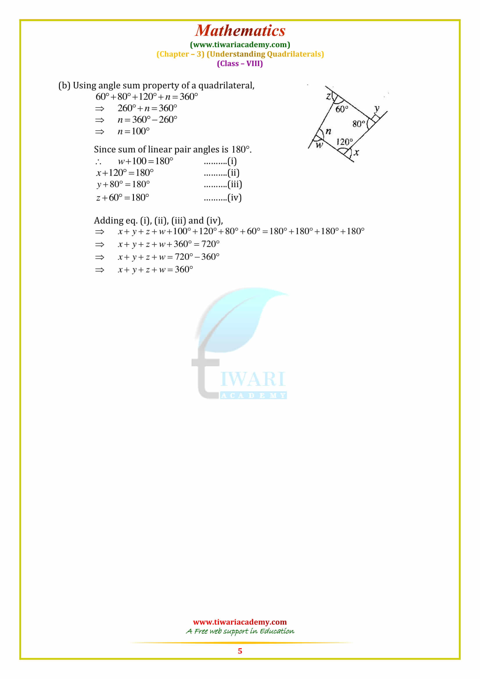 NCERT Solutions for Class 8 Maths Chapter 3 Exercise 3.1 in english medium