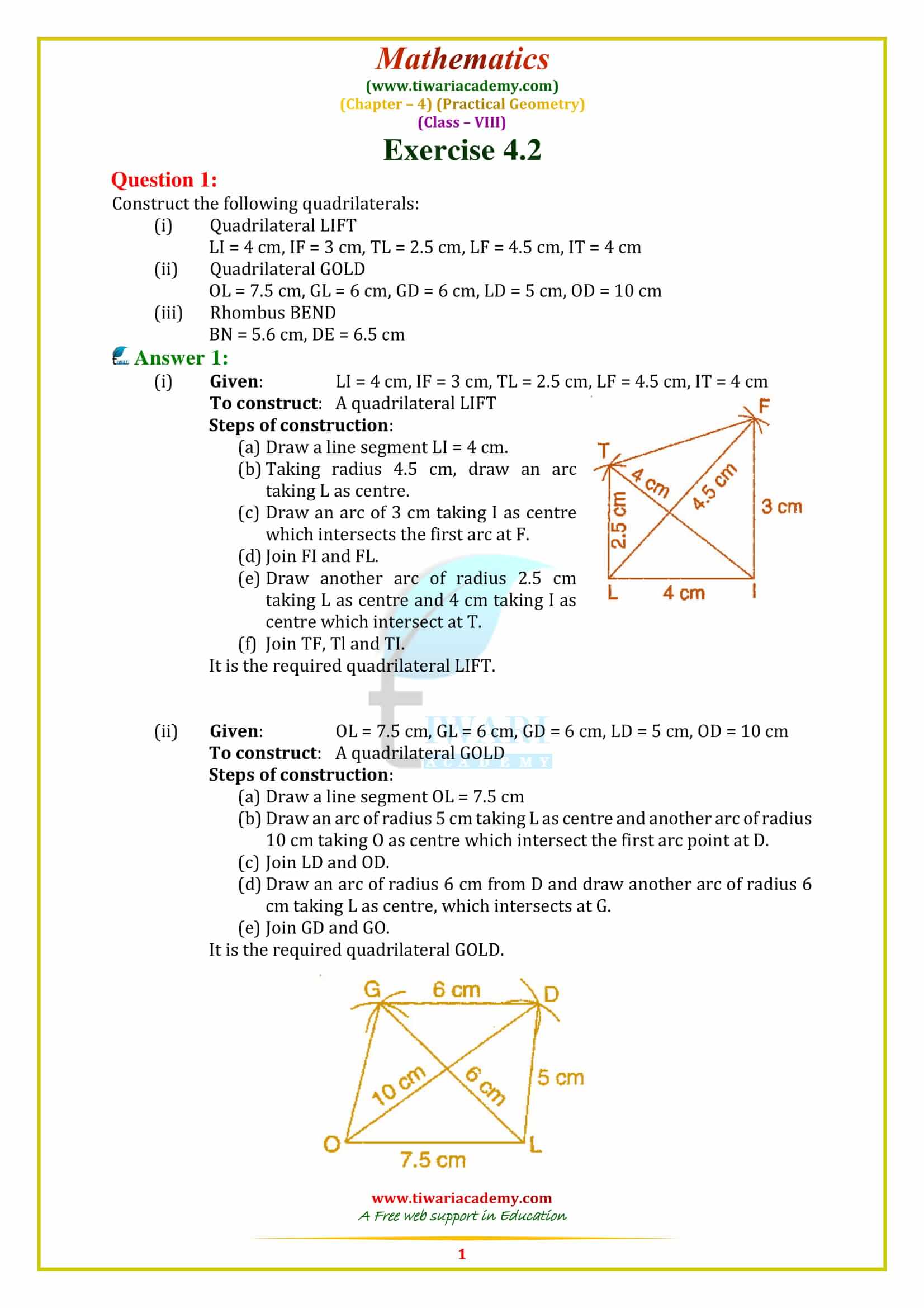 NCERT Solutions for Class 8 Maths Chapter 4 Exercise 4.2 in pdf form