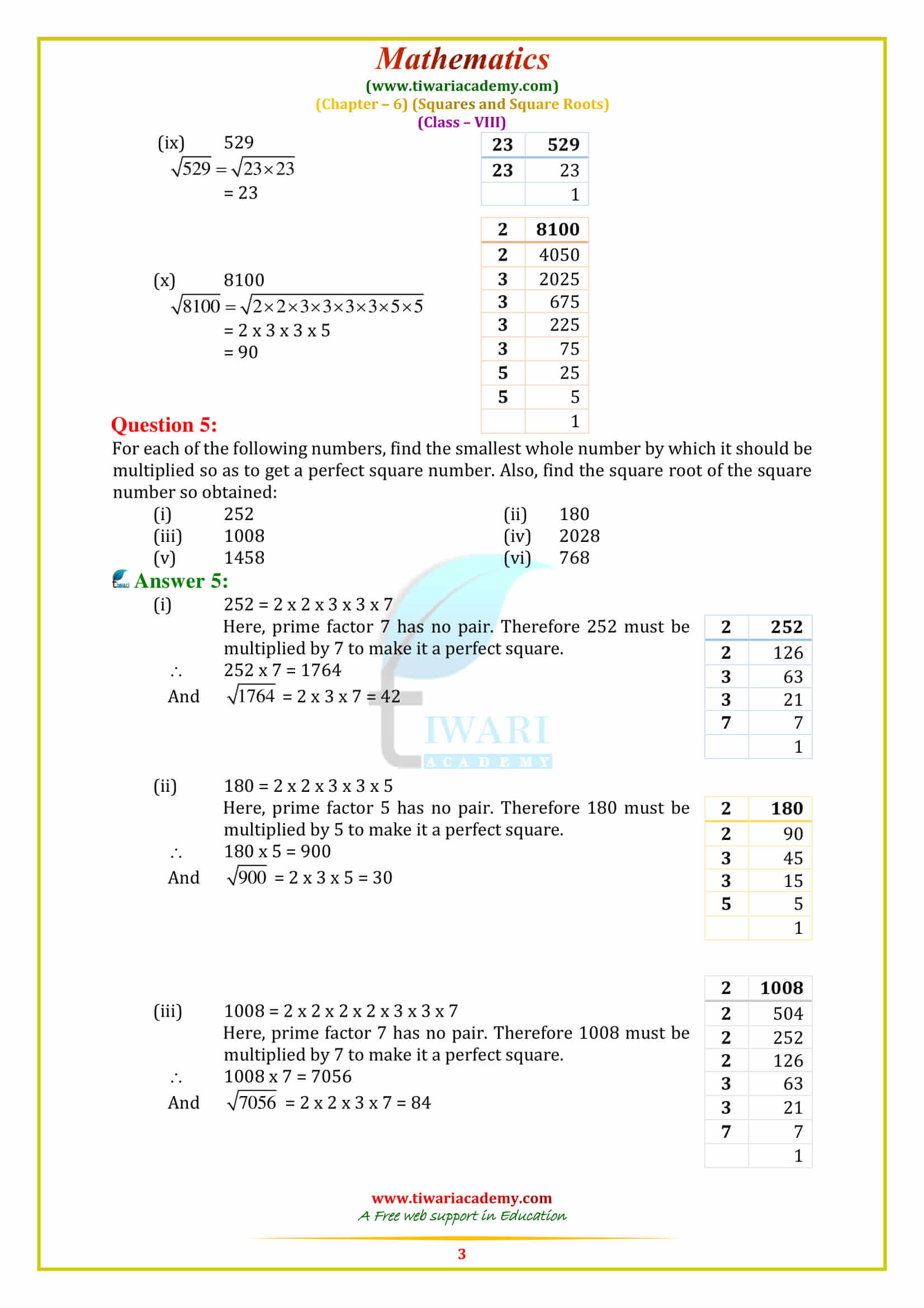 NCERT Solutions for Class 8 Maths Chapter 6 Exercise 6.3 updated for mp board