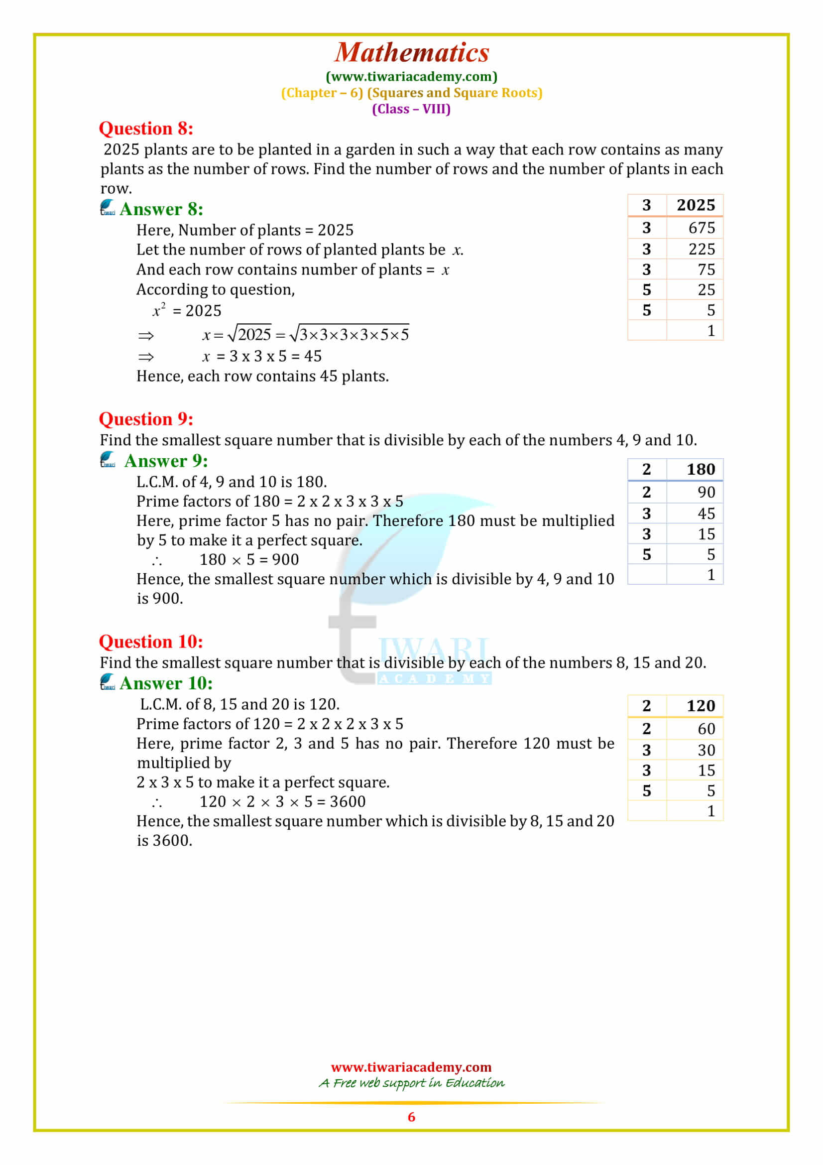 NCERT Solutions for Class 8 Maths Chapter 6 Exercise 6.3 guide in english