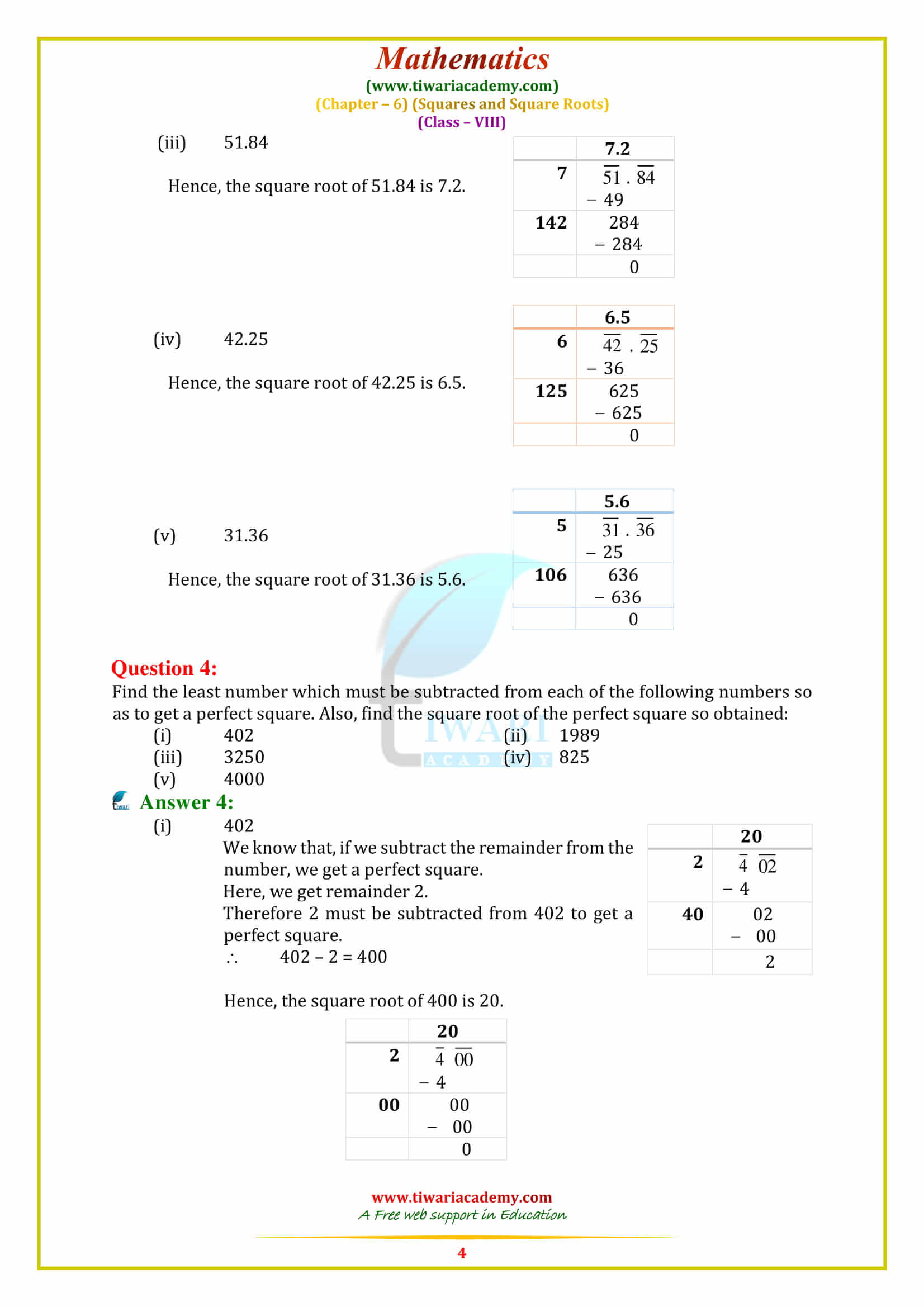 NCERT Solutions for Class 8 Maths Chapter 6 Exercise 6.4 free download
