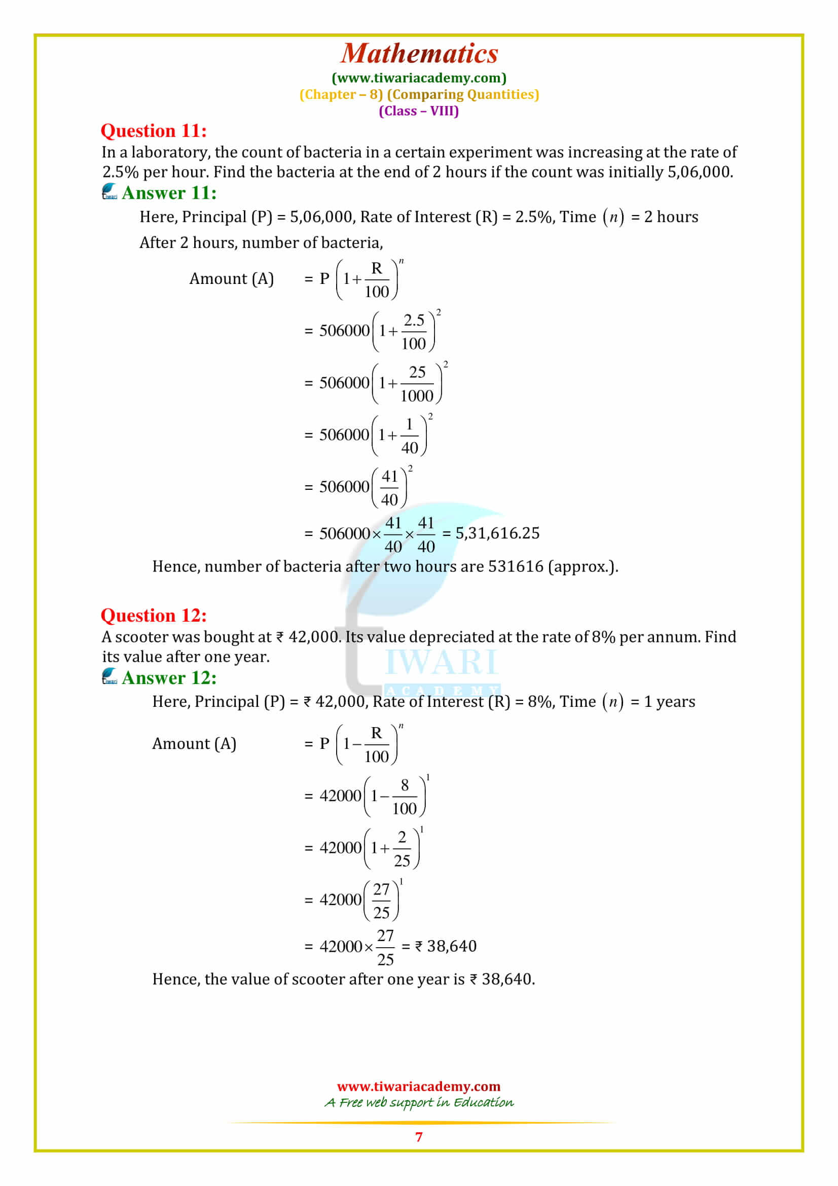 NCERT Solutions for Class 8 Maths Chapter 8 Exercise 8.3 guide free