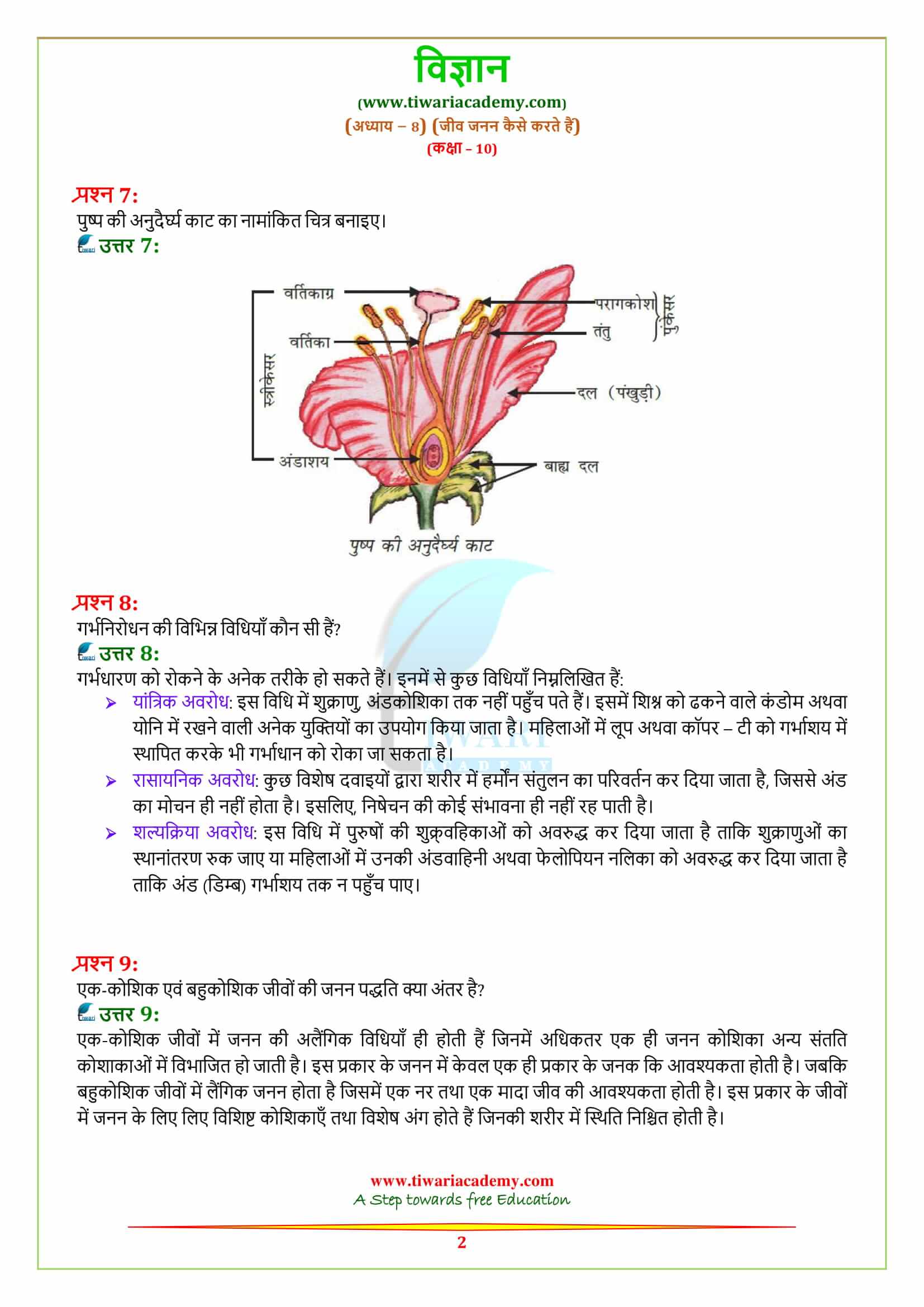10 sci. ch. 8 all answers