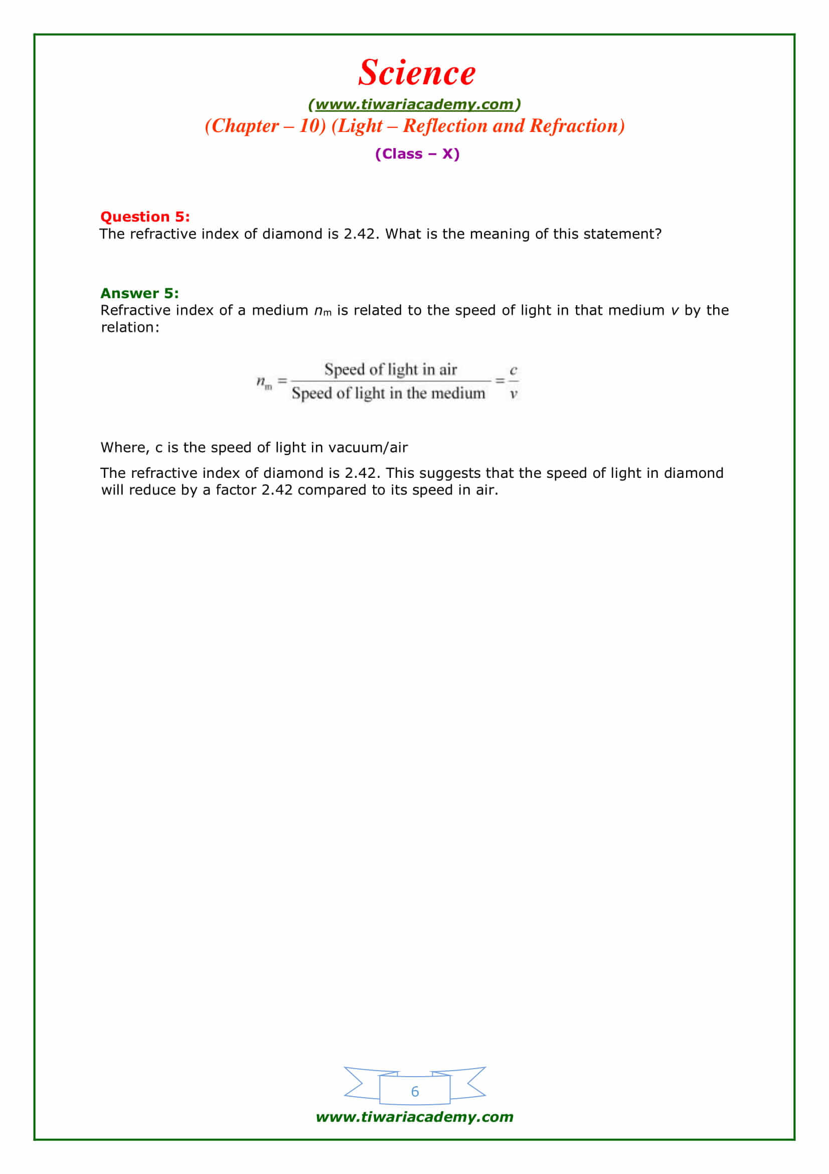 NCERT Solutions for Class 10 Science Chapter 10 page 176 answers in pdf form