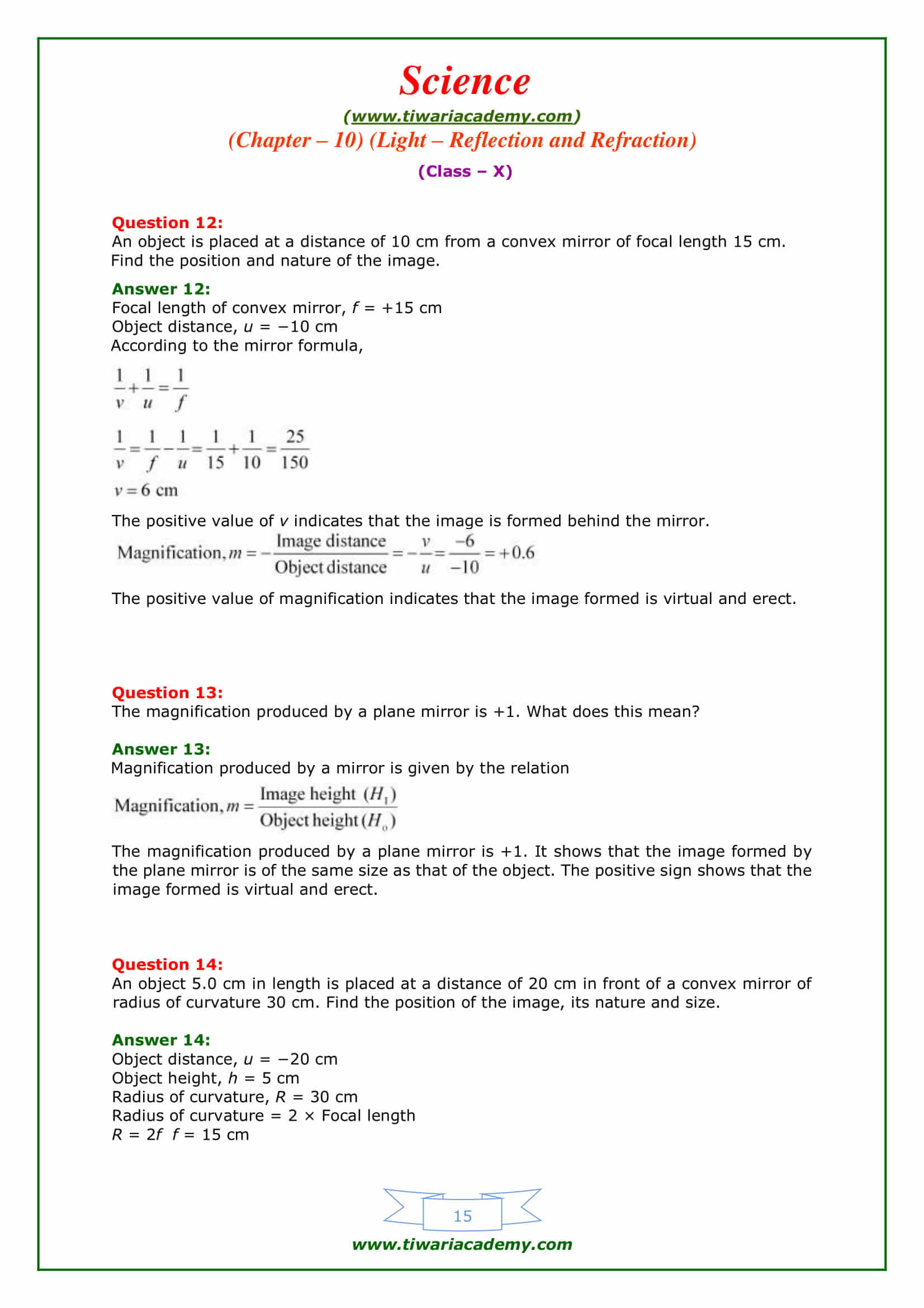 class 10 science chapter 10 for up board high school