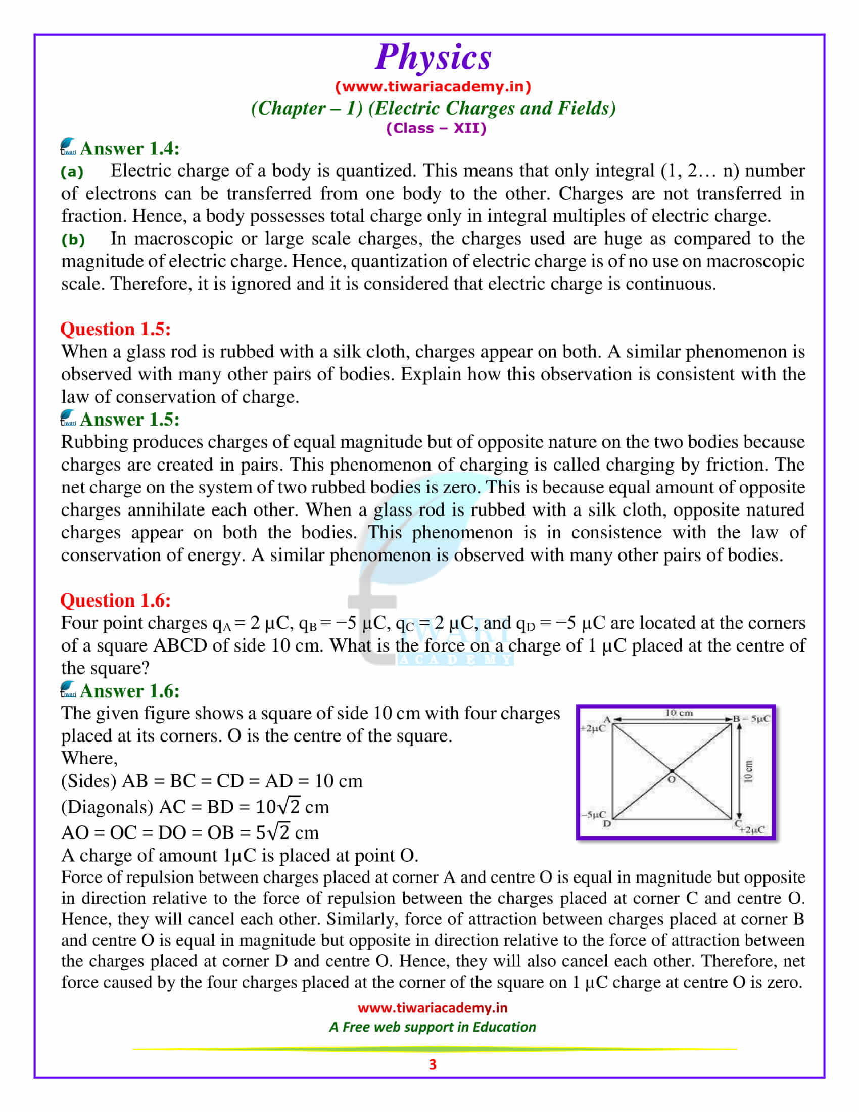 NCERT Solutions for Class 12 Physics Chapter 1