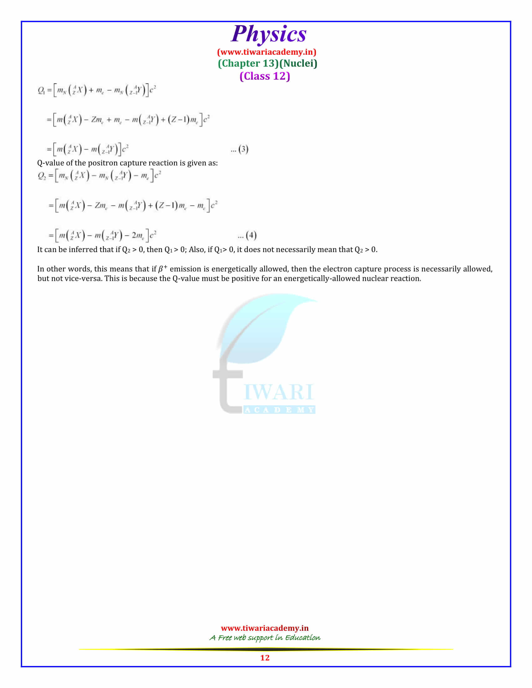 NCERT Solutions for Class 12 Physics Chapter 13 exercises solutions