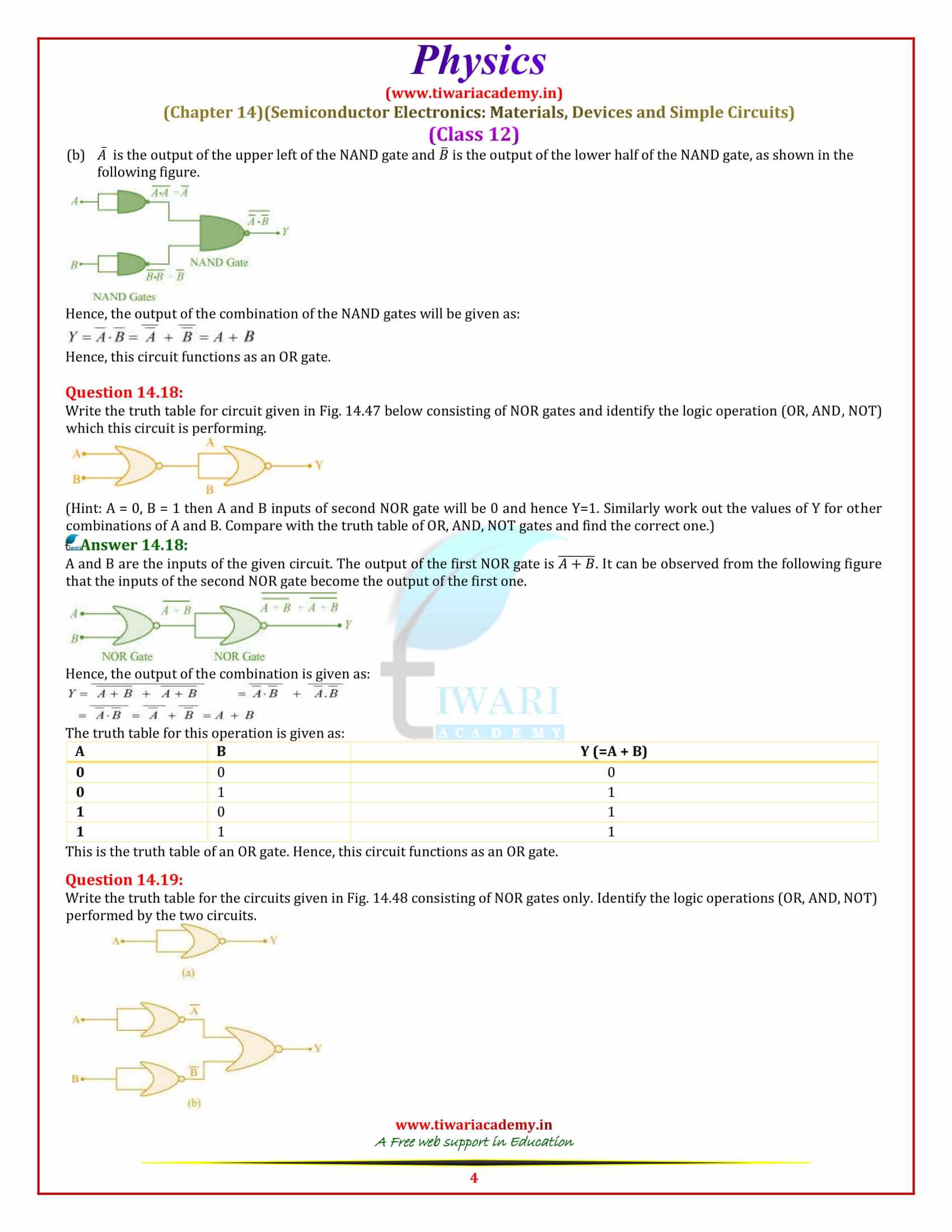 12 Physics Chapter 14 Semiconductor Electronics pdf solutions