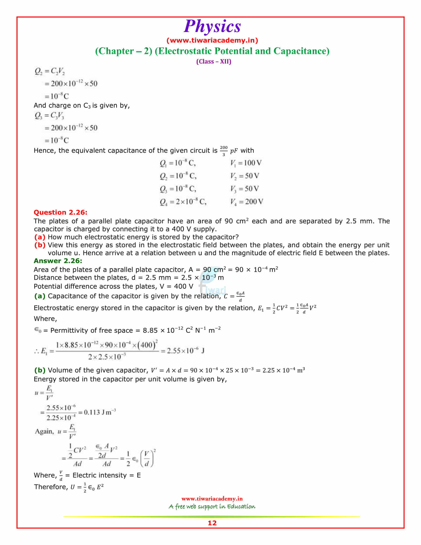 12 Physics Chapter 2 Sols in english