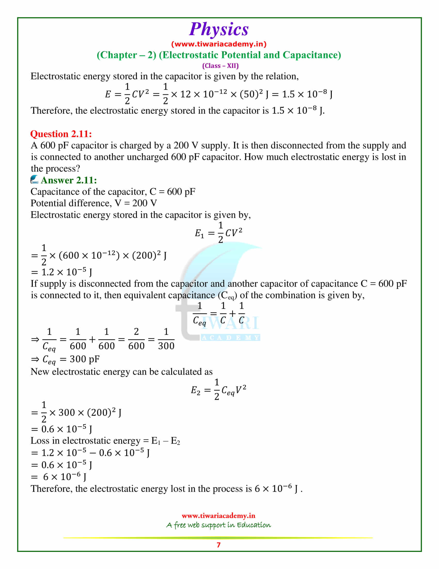 NCERT Solutions for Class 12 Physics Chapter 2 all in updated form