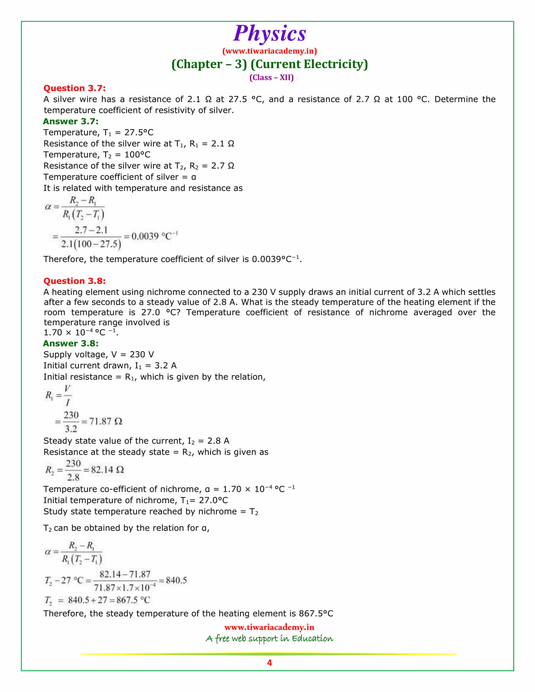 NCERT Solutions for Class 12 Physics Chapter 3