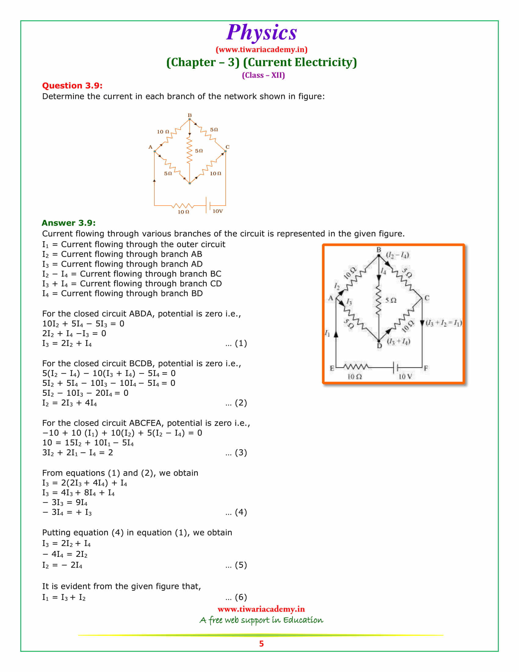 NCERT Solutions for Class 12 Physics Chapter 3 in pdf form free