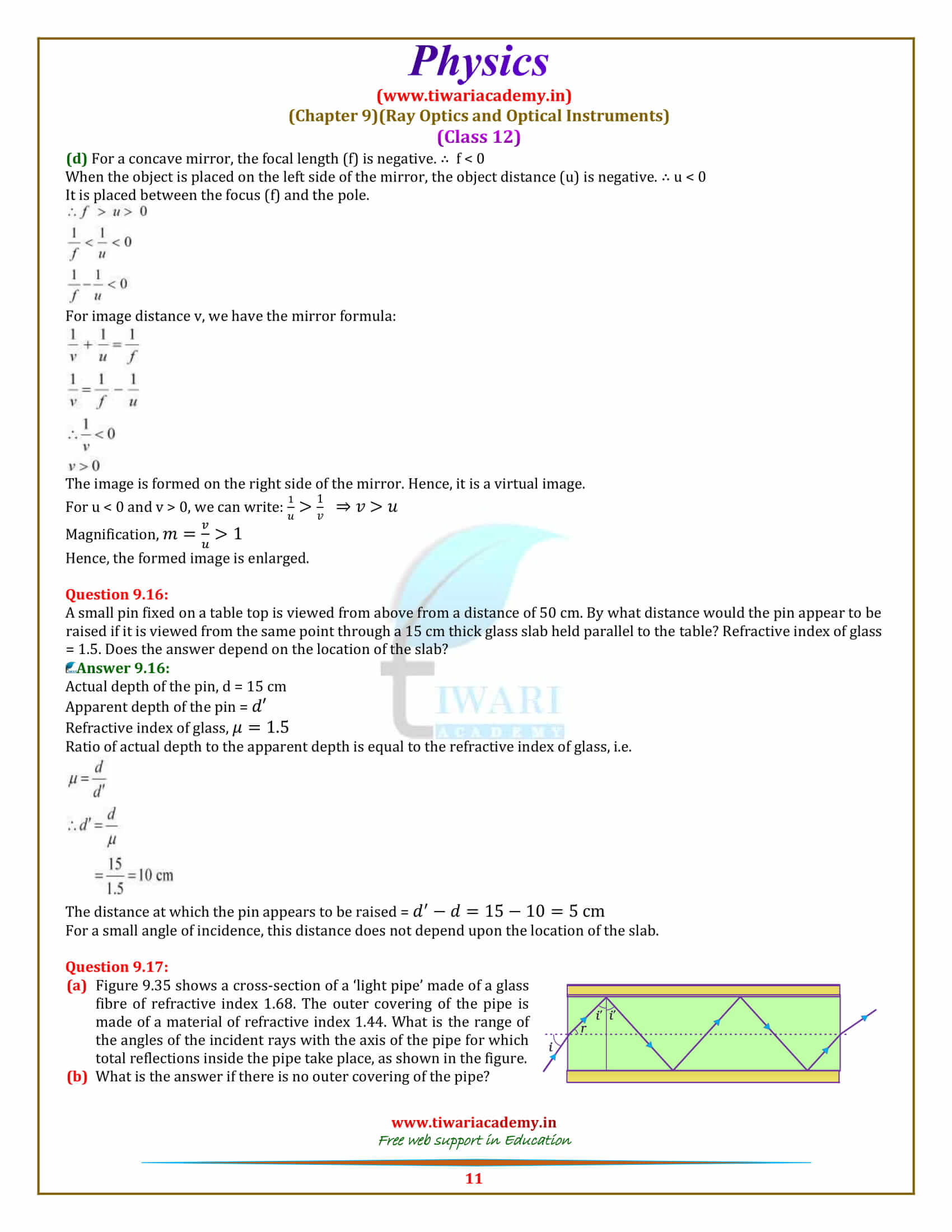 NCERT Solutions for Class 12 Physics Chapter 9 question 1 to 17