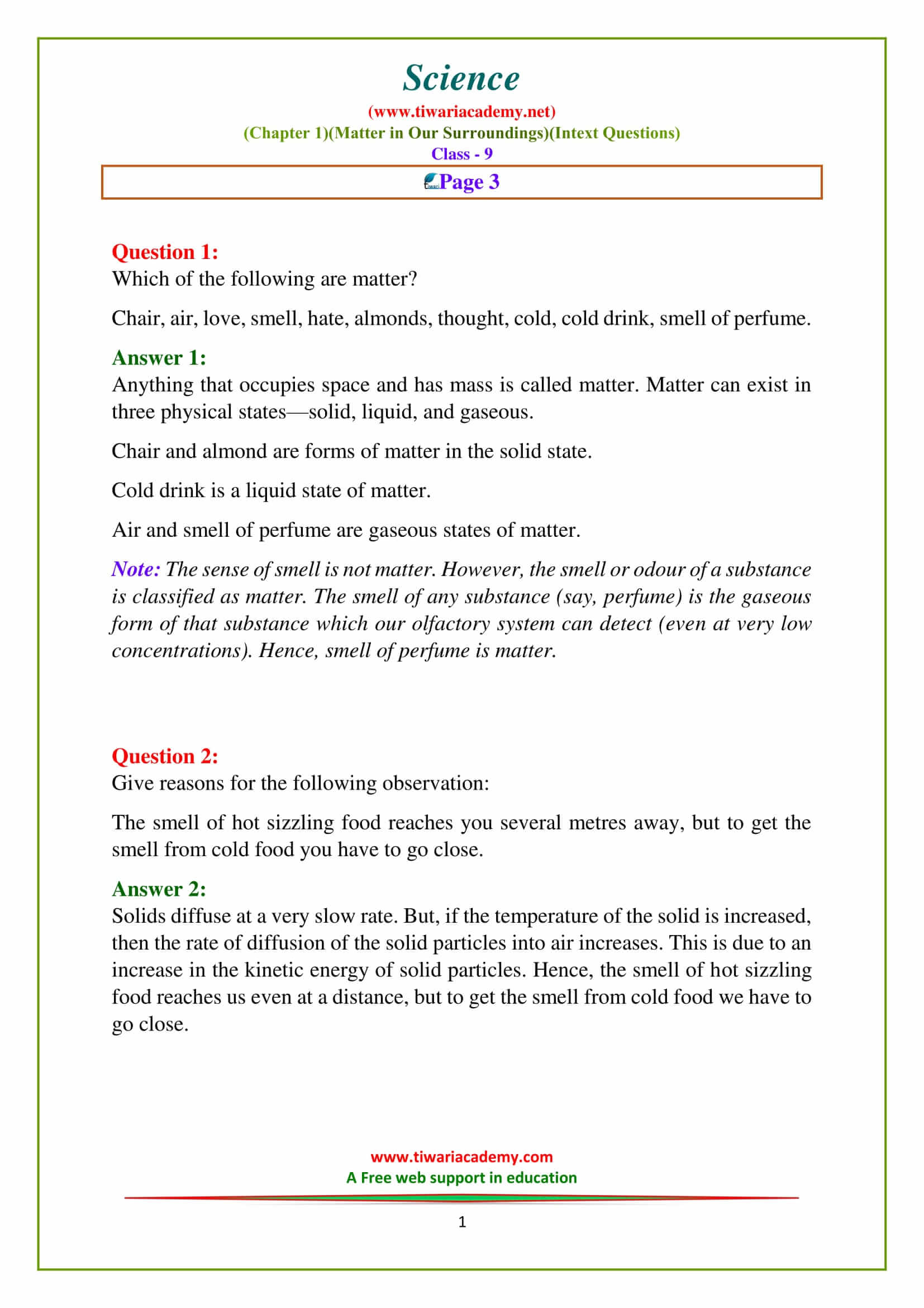 NCERT Solutions for Class 9 Science Chapter 1 in PDF for 202223.
