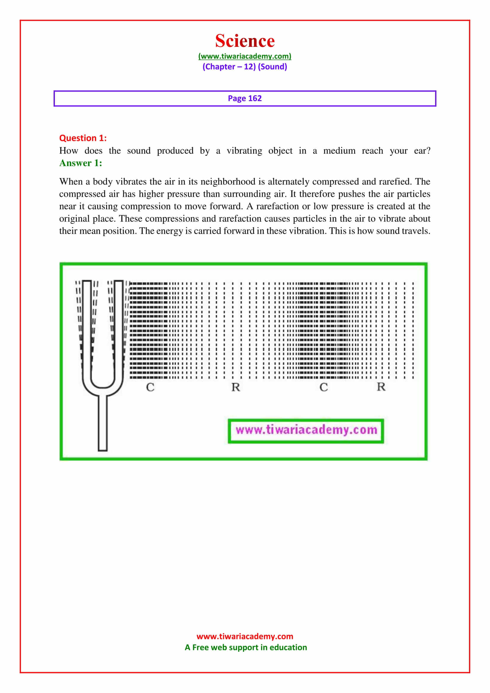 NCERT Solutions for Class 9 Science Chapter 12 Sound page 162