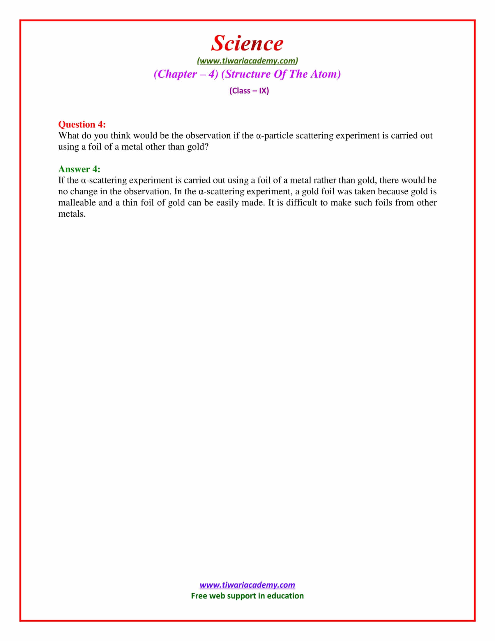 NCERT Solutions for Class 9 Science Chapter 4 intext questions page 49