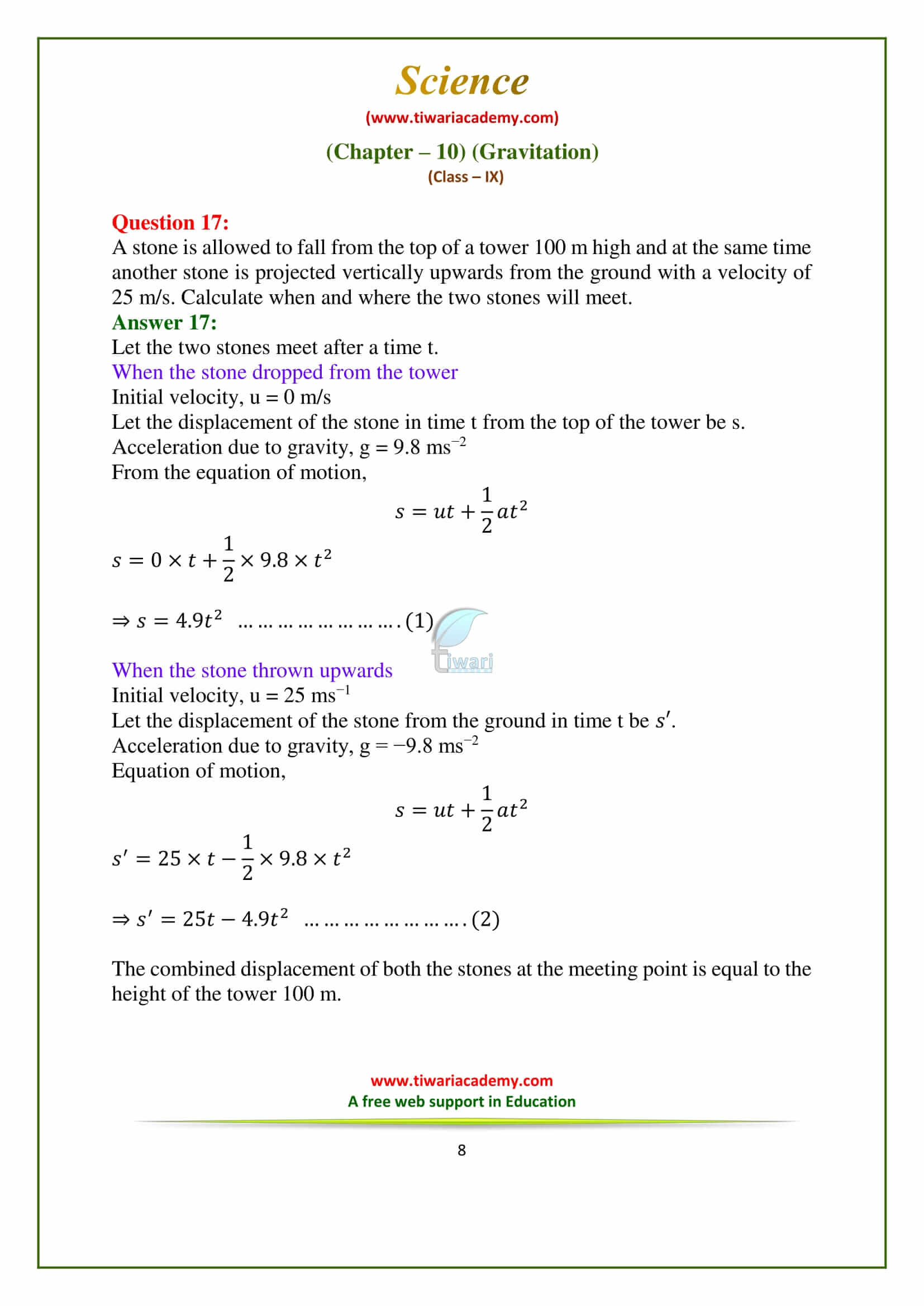 9 Science Chapter 10