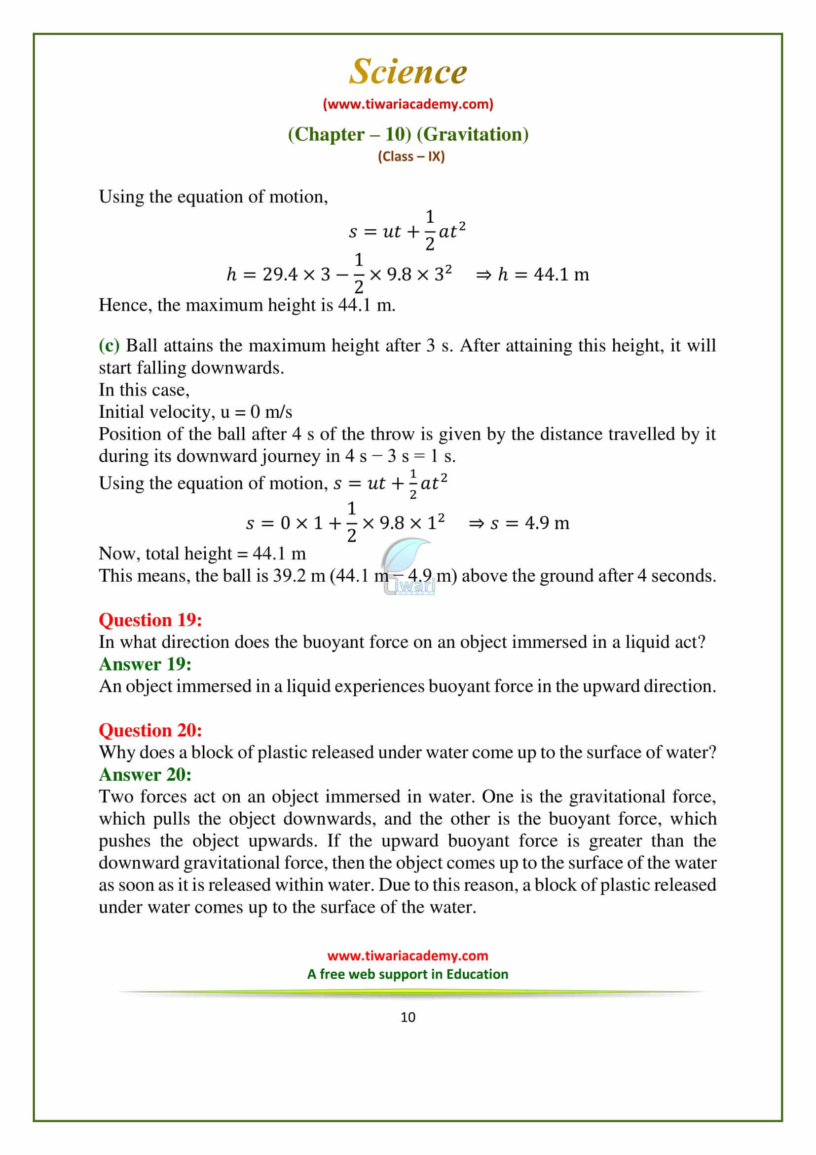 9 Science Chapter 10 in pdf