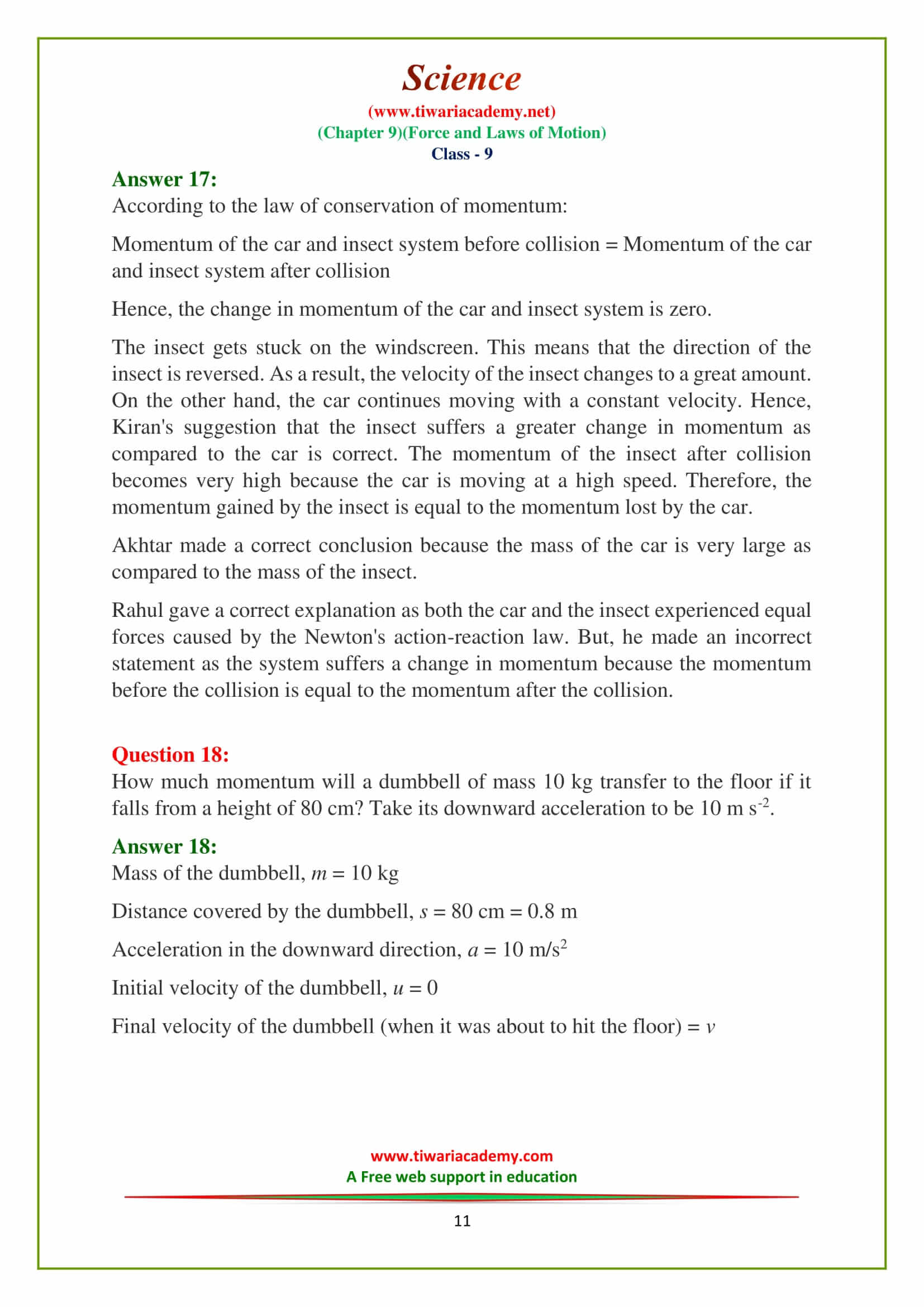 9 Science Chapter 9 free download all answers