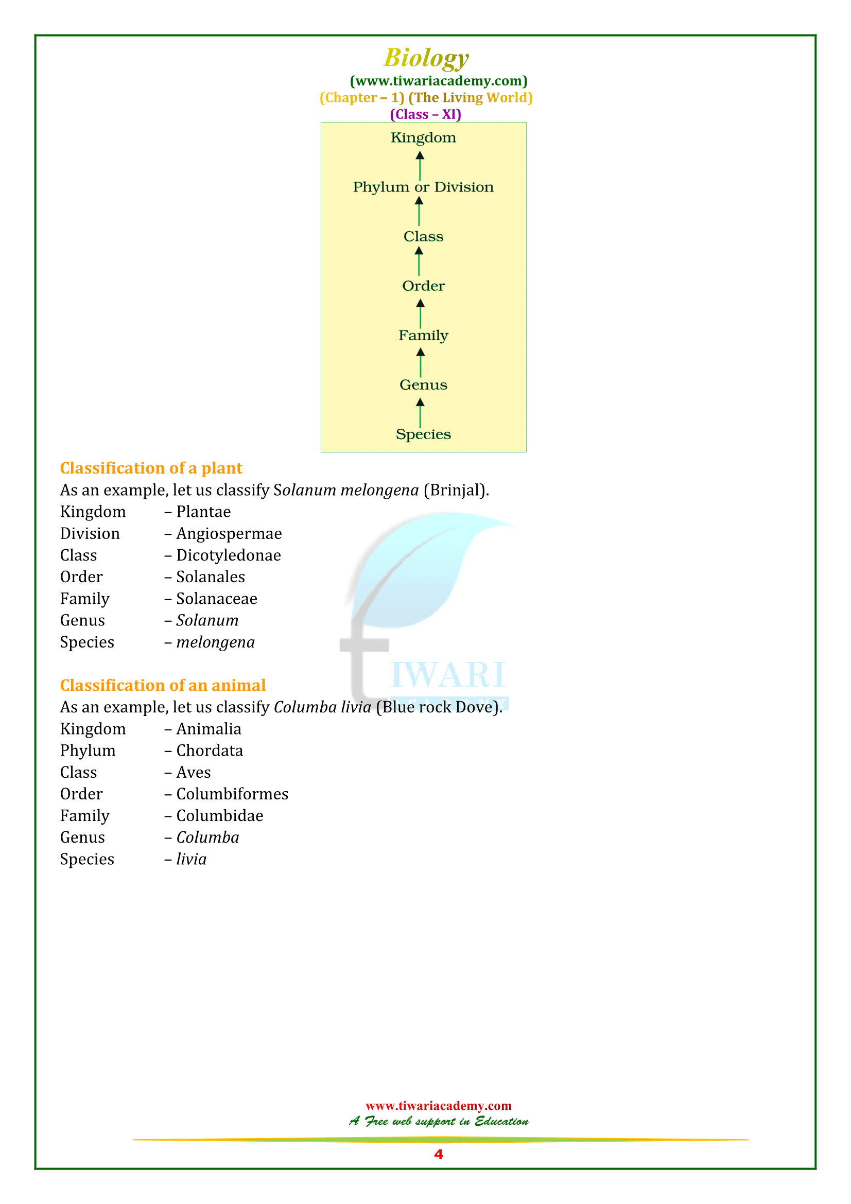 11 Biology chpater 1 question answers