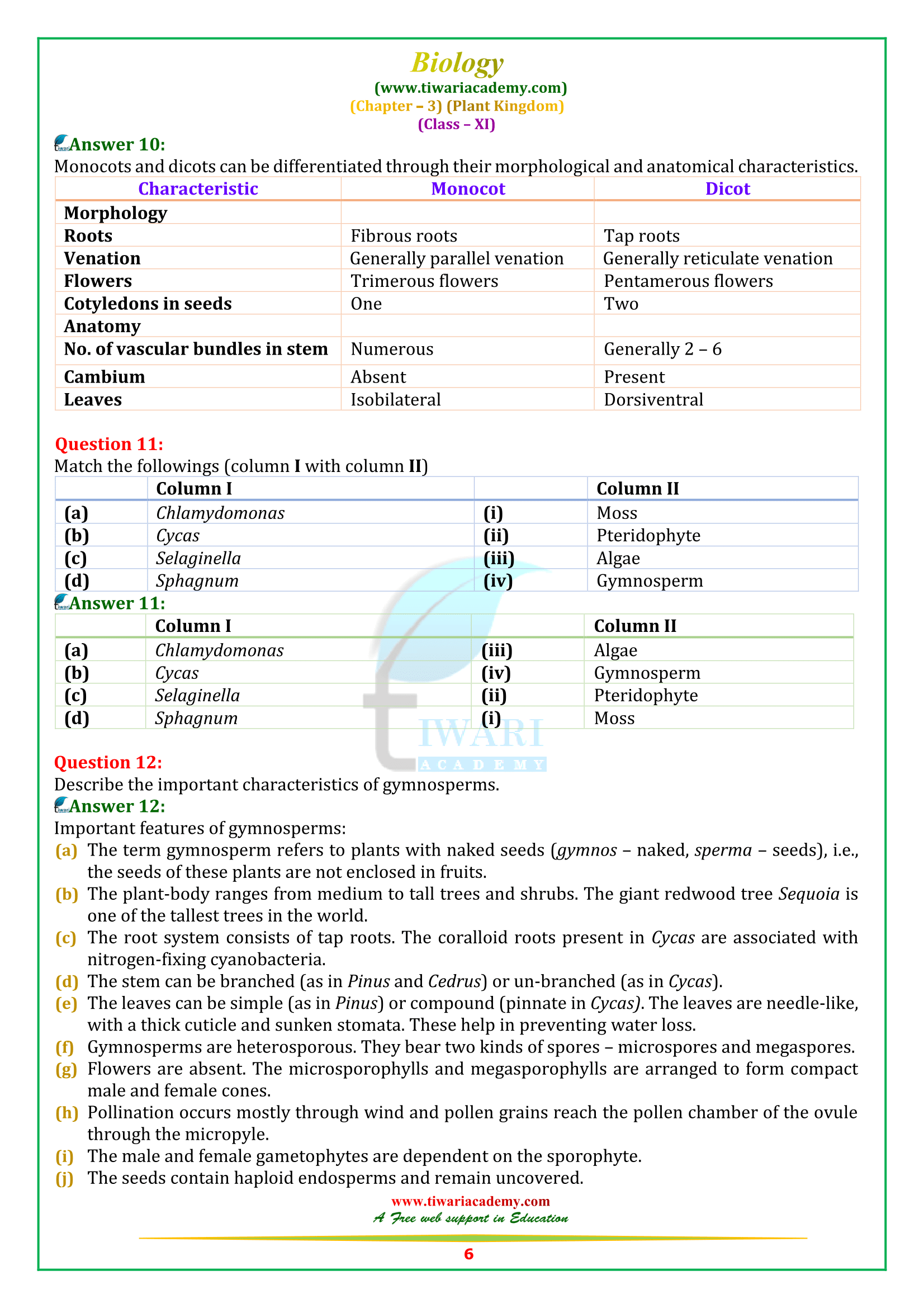 case study questions class 11 biology chapter 3