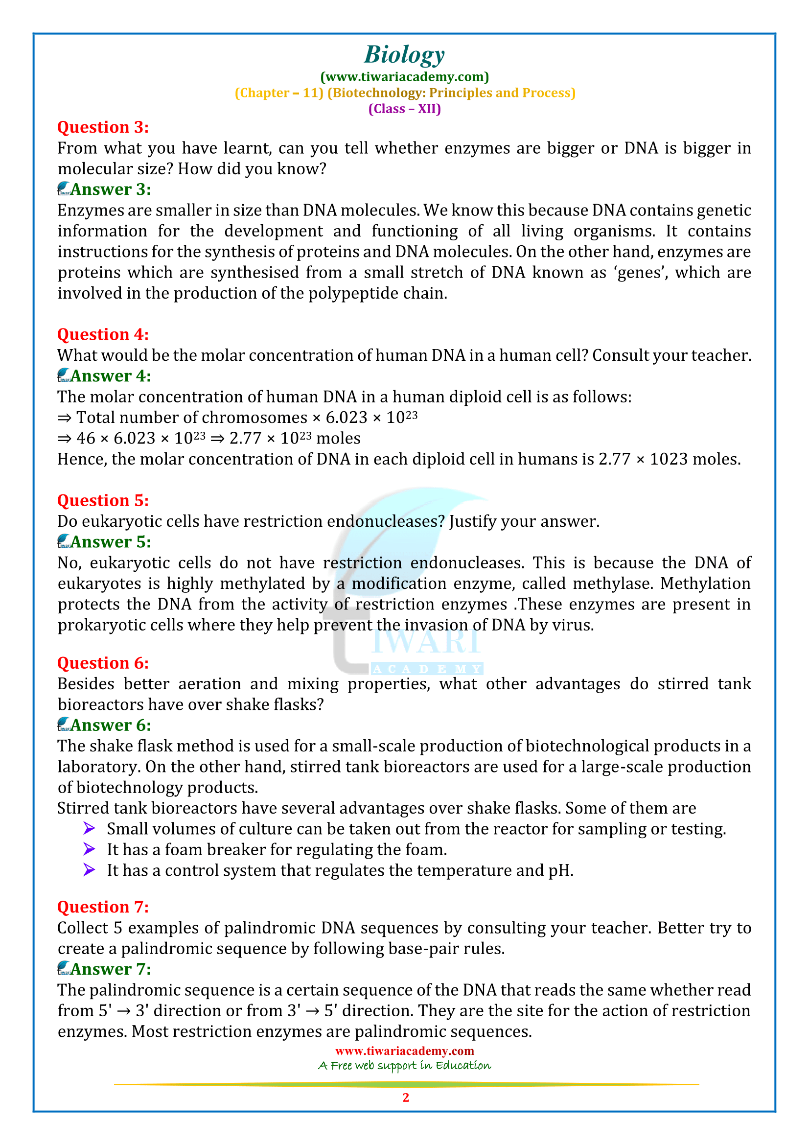 NCERT Solutions for Class 12 Biology Chapter 11 in PDF