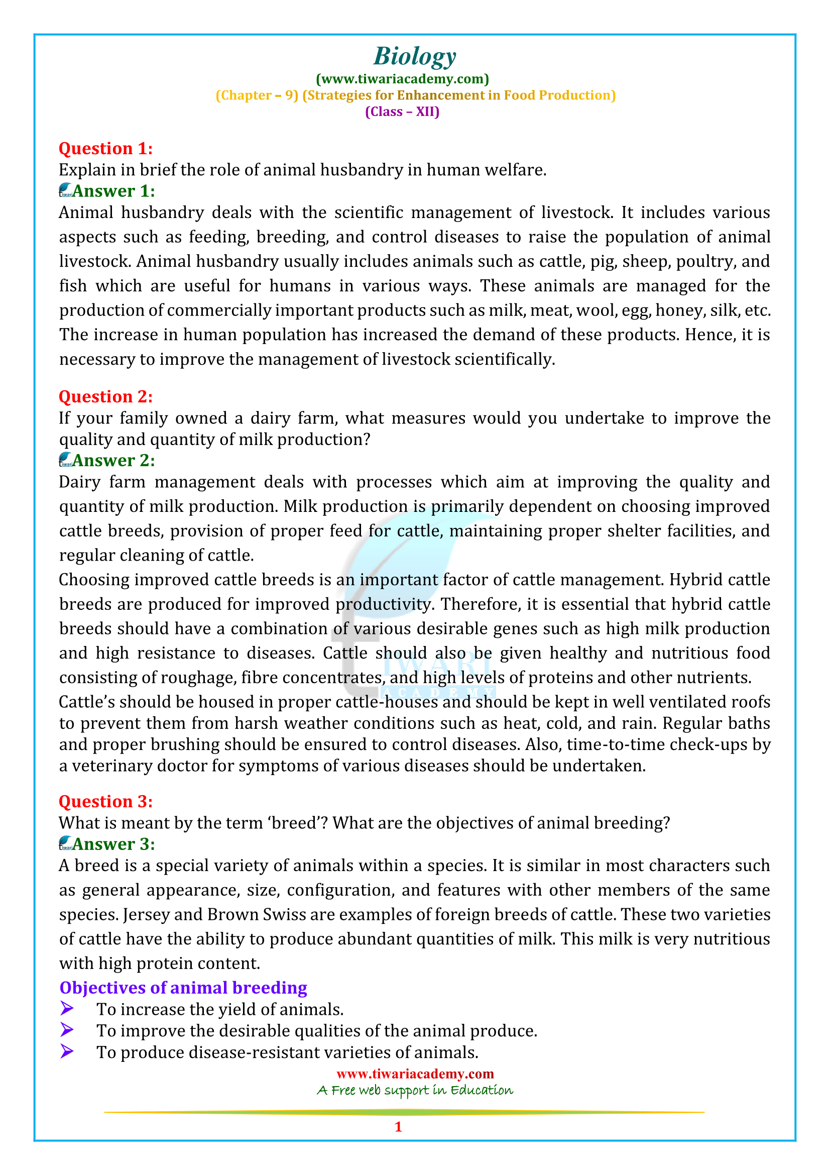 NCERT Solutions for Class 12 Biology Chapter 9 (for 2022-2023) NCERT Solutions for Class 12 Biology Chapter 9 (for 2022-2023)