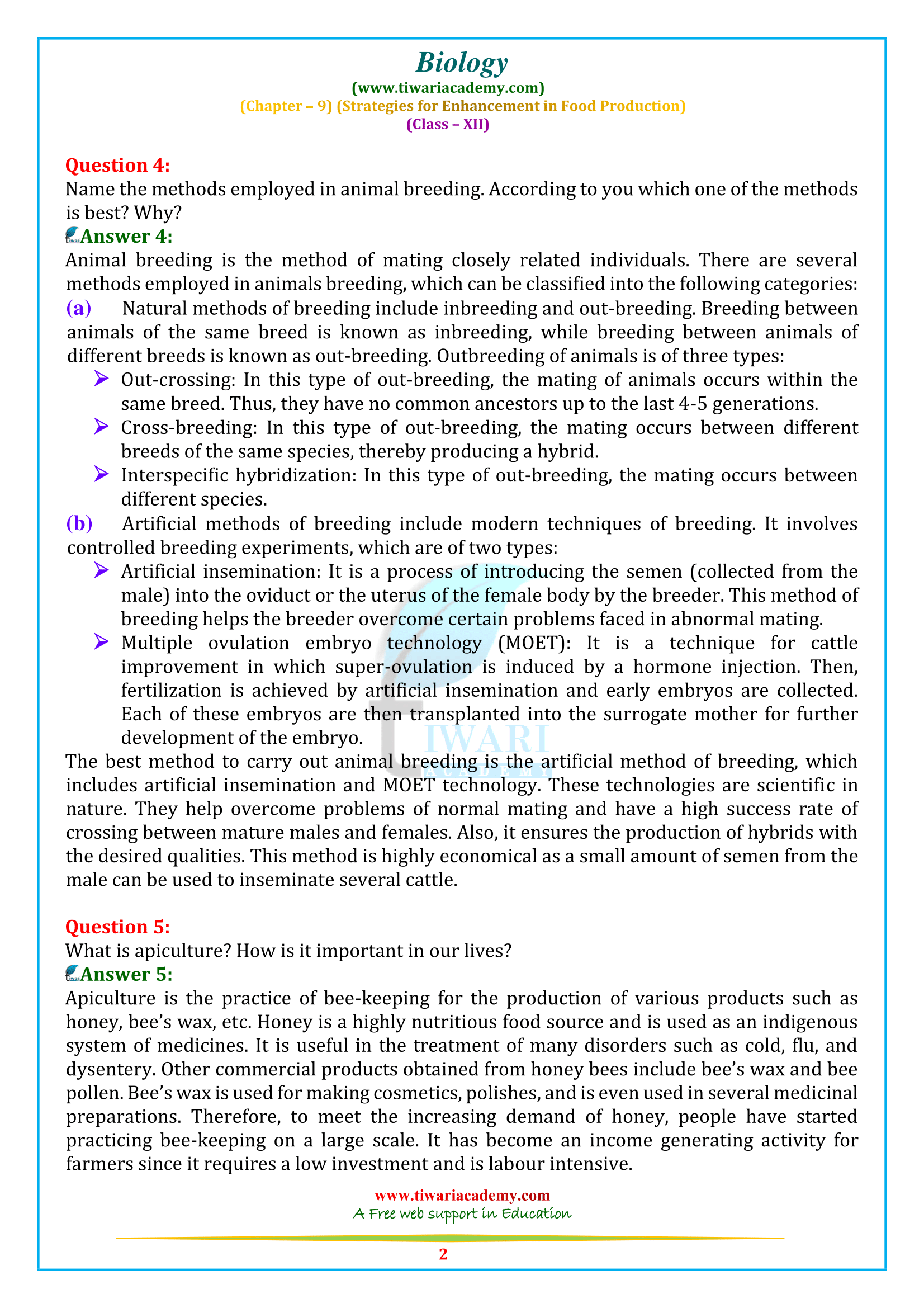 NCERT Solutions for Class 12 Biology Chapter 9 (for 2022-2023) NCERT Solutions for Class 12 Biology Chapter 9 (for 2022-2023)