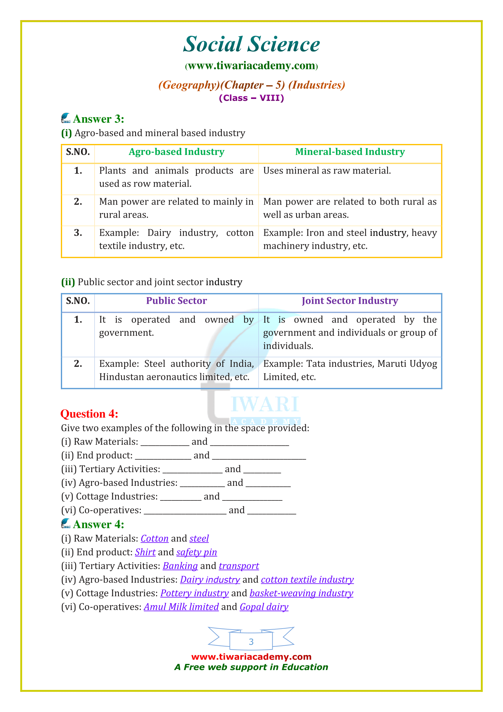 8th goegraphy ch. 5 answers