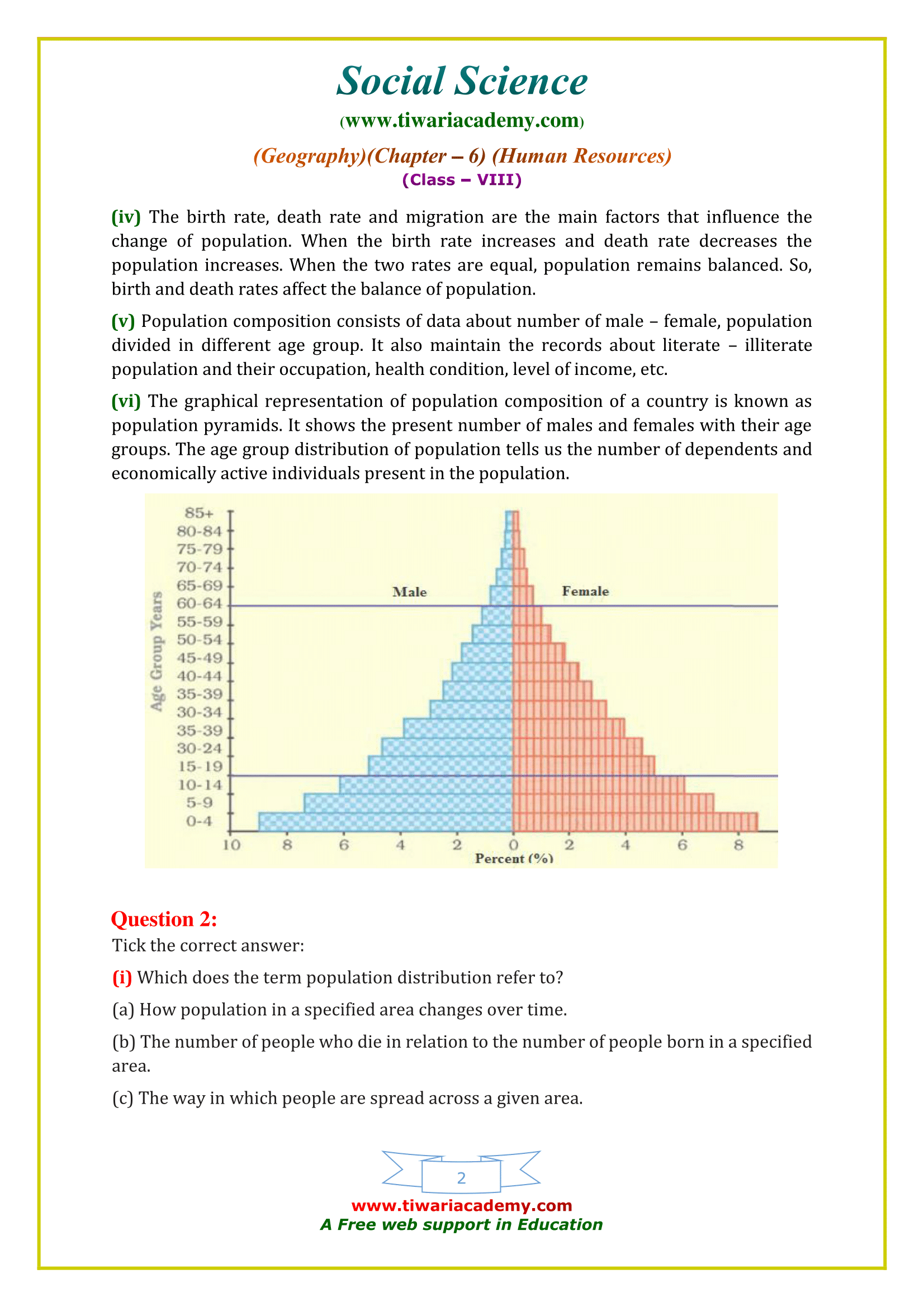 NCERT Solutions For Class 8 Social Science Geography Chapter 6 In PDF