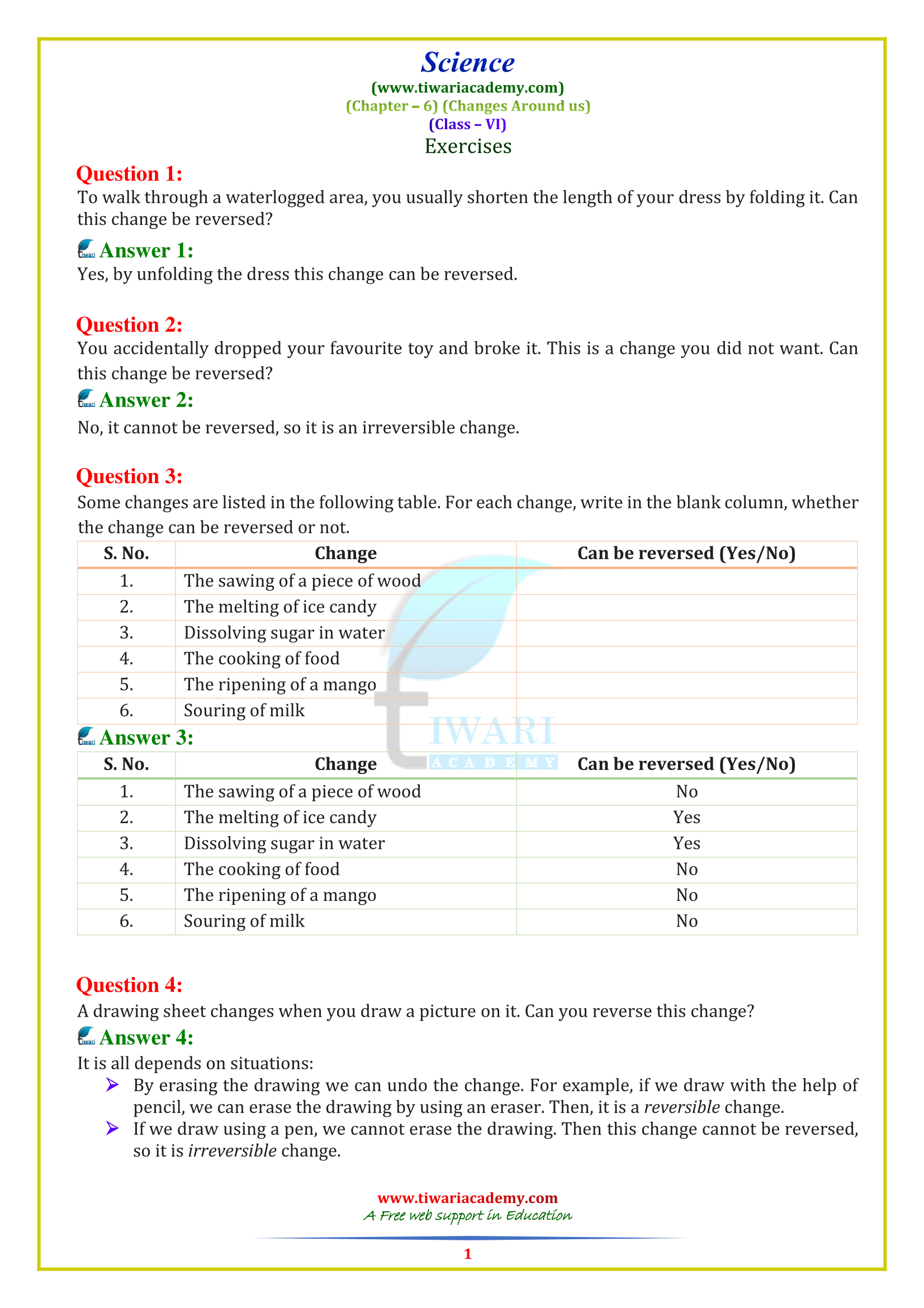 Changes around us worksheet worksheets for kindergarten