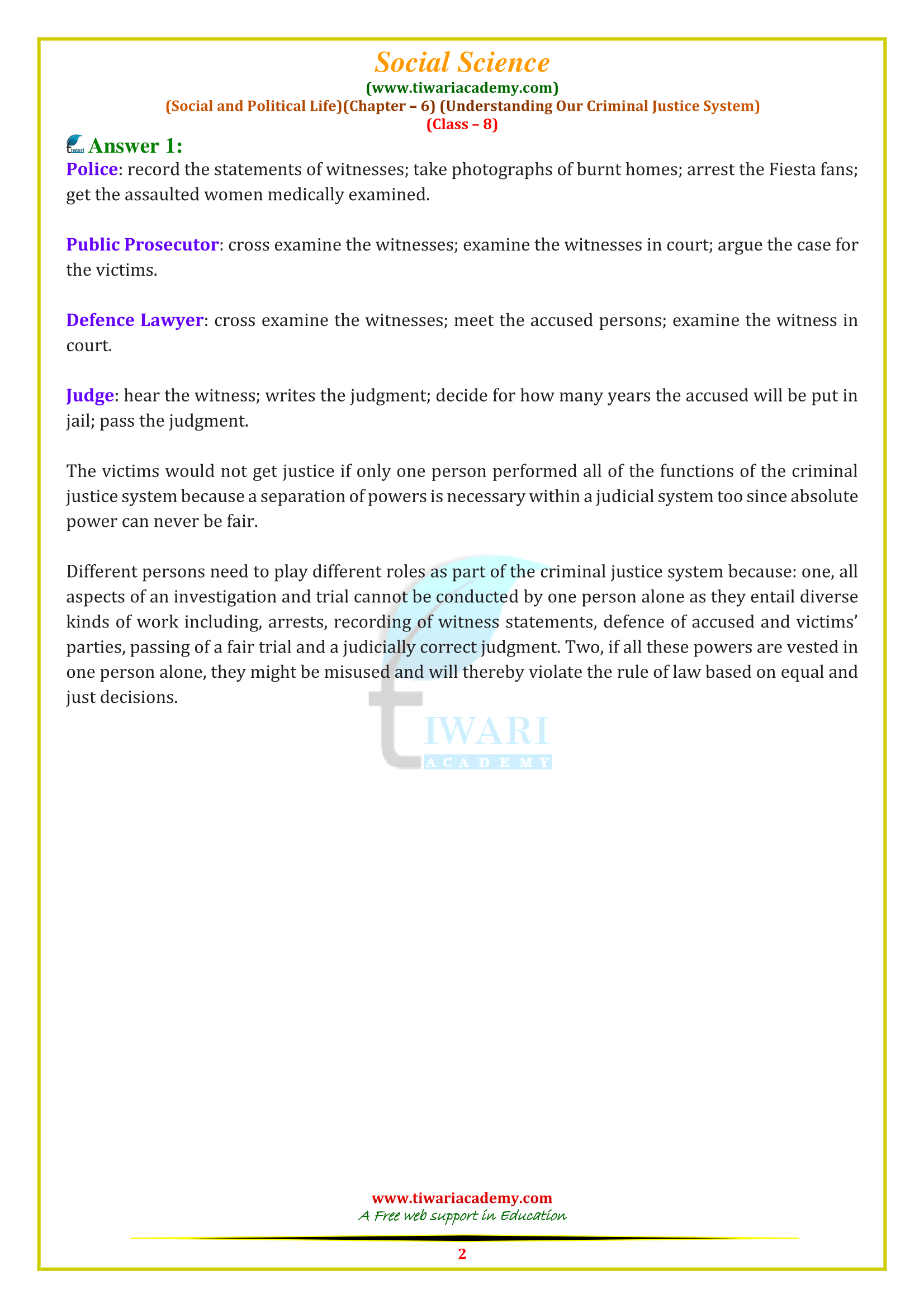 8th social science civics ch. 6