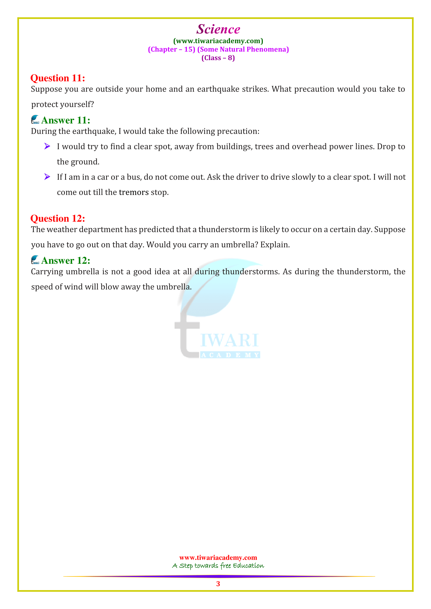 8th science chapter 15 answers