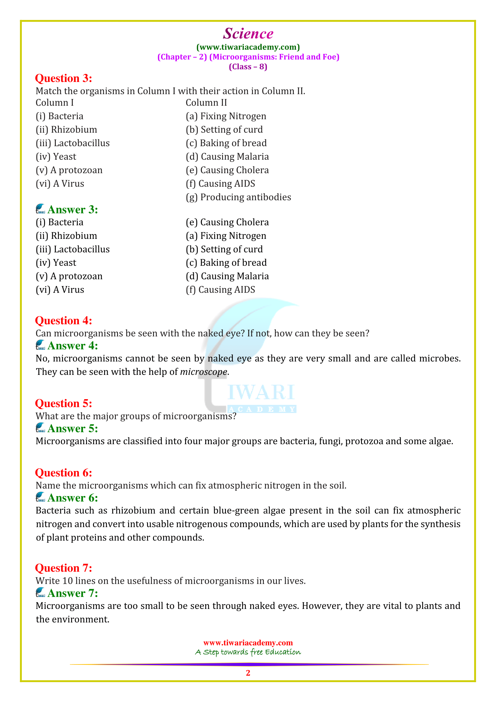 case study class 8 science chapter 2