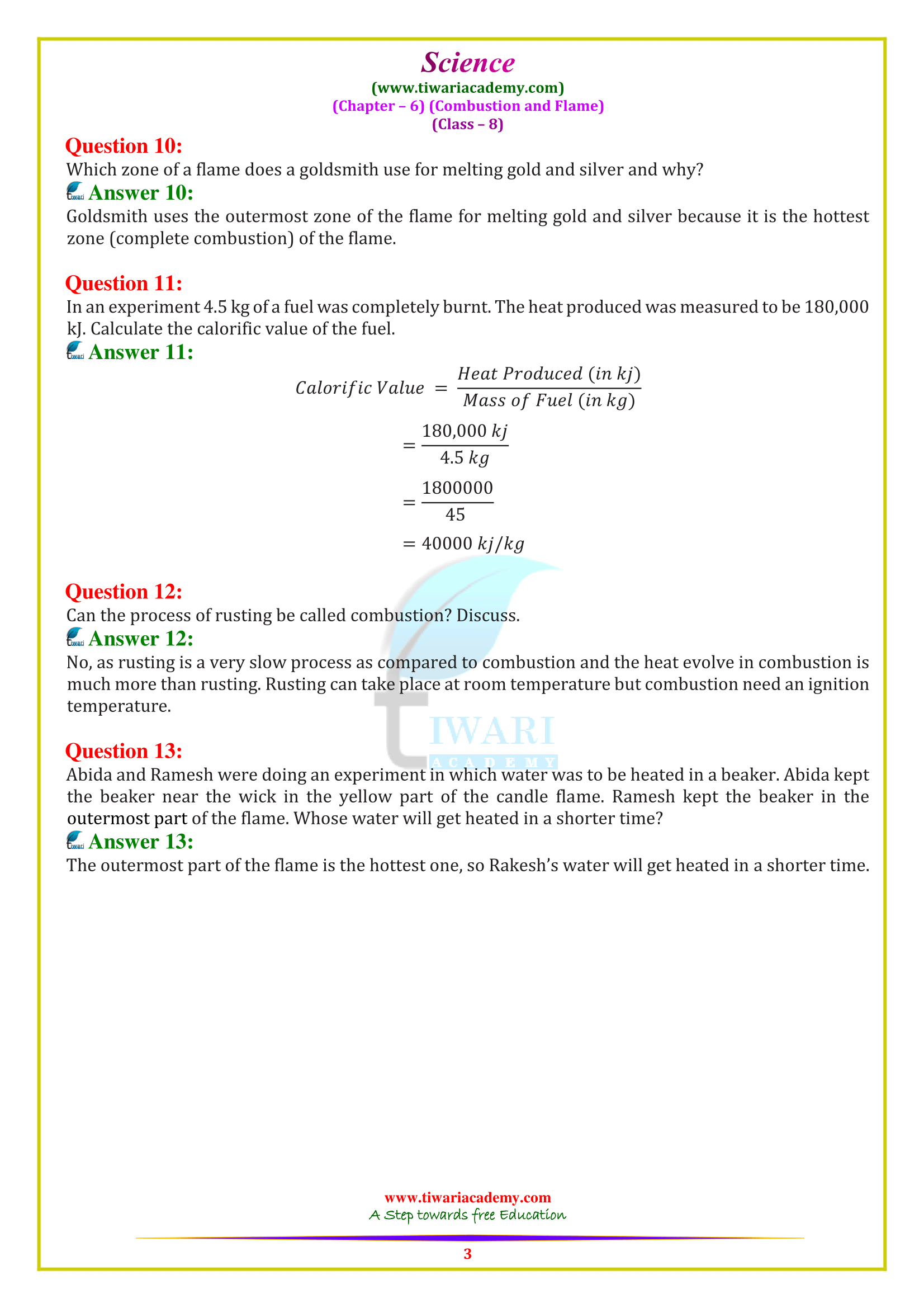 8 Science chpater 6 answers