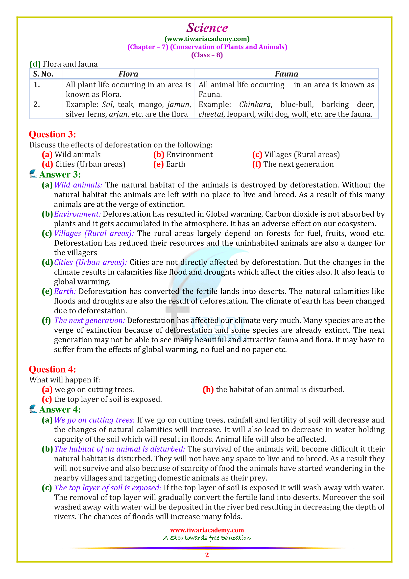 NCERT Solutions for Class 8 Science Chapter 7 English and Hindi Medium