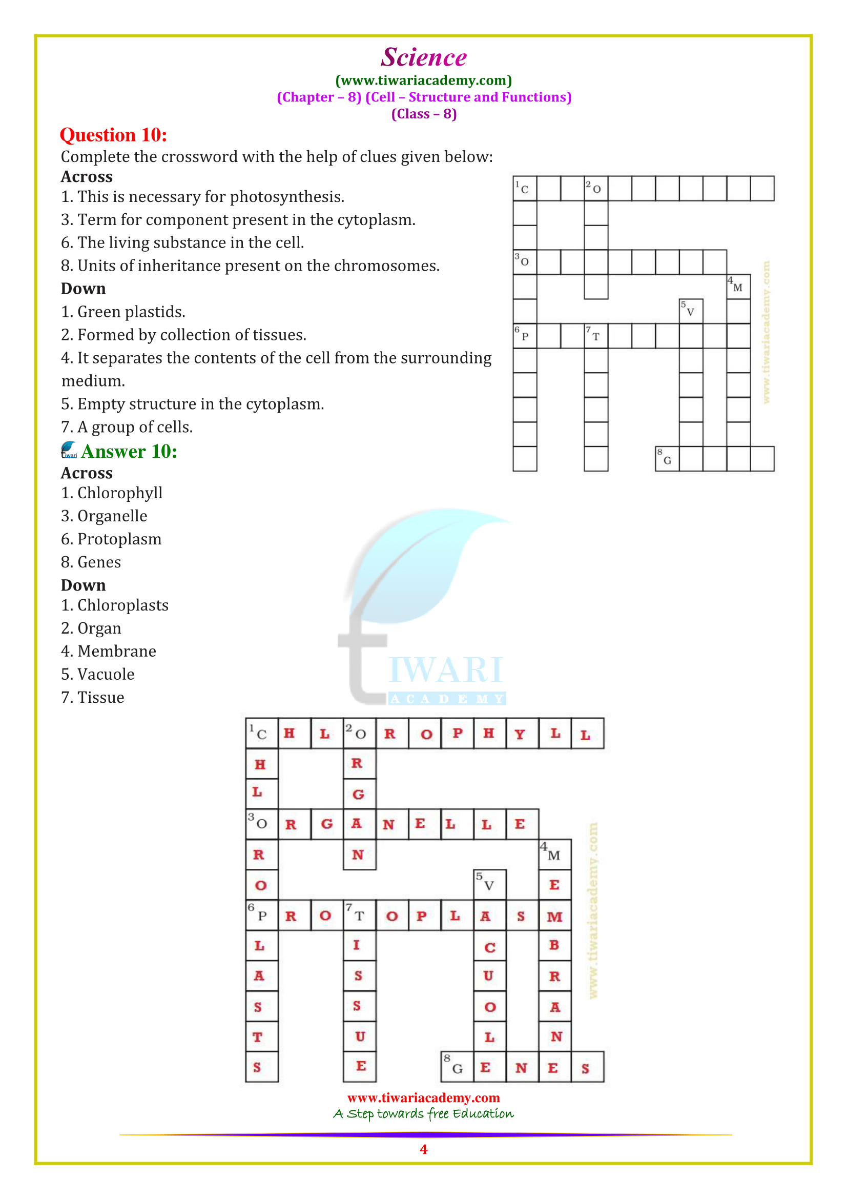 8 sci. chapter 8 solutions