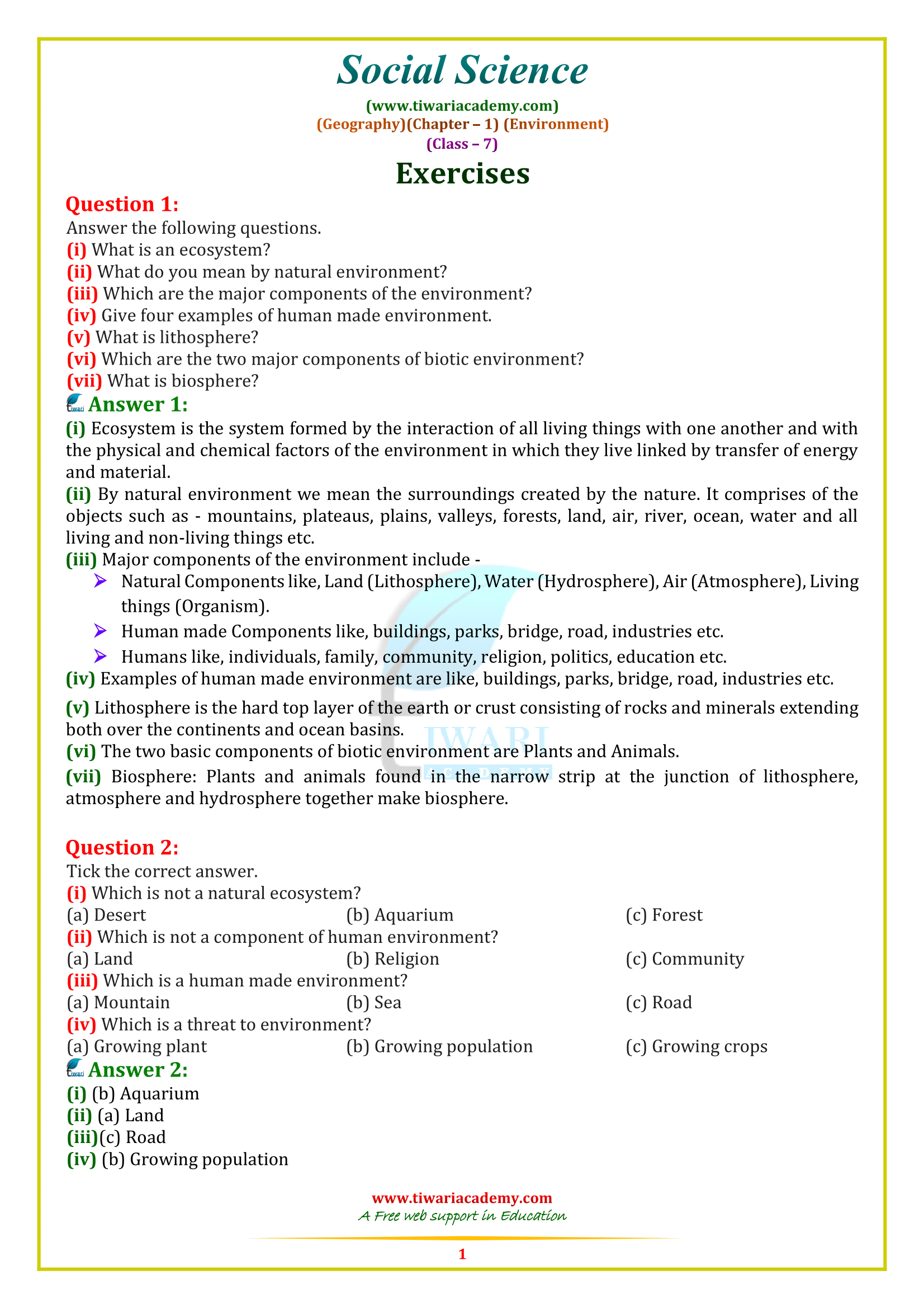 class 7 geography chapter 1 case study questions