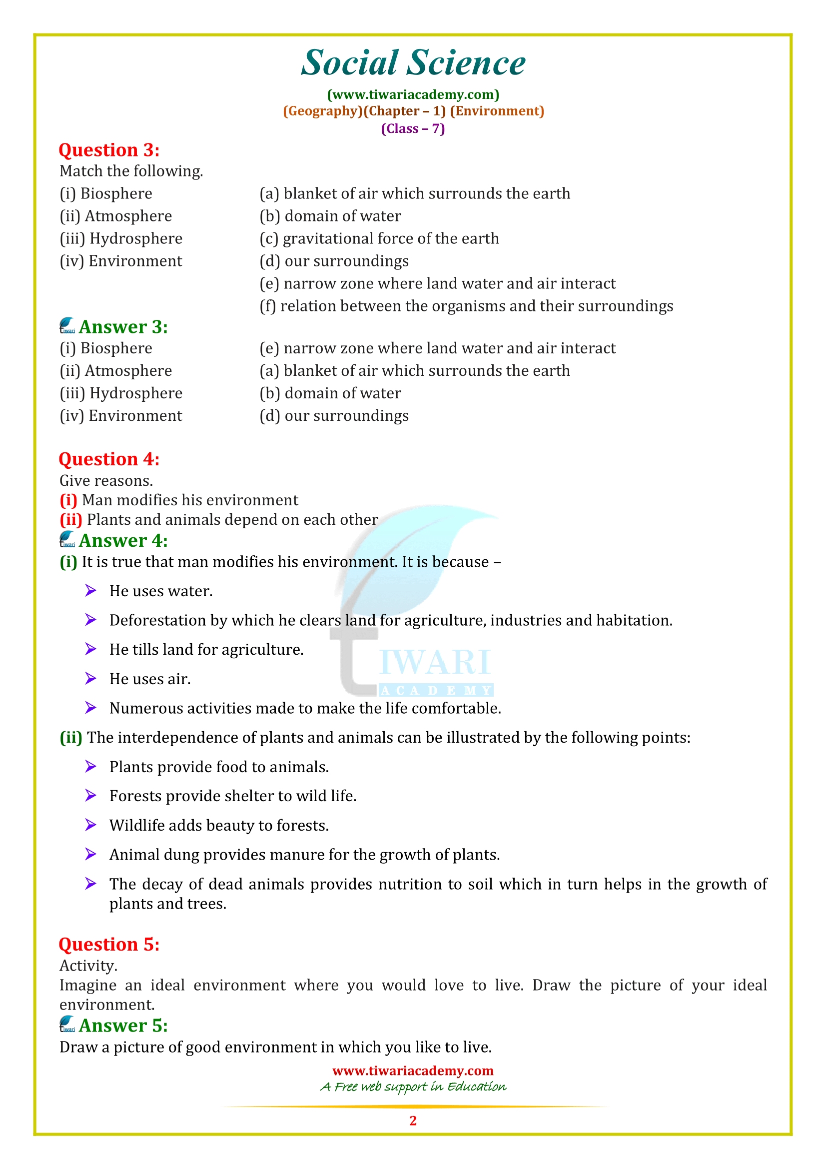 NCERT Solutions for Class 7 Social Science Geography Chapter 1 in PDF