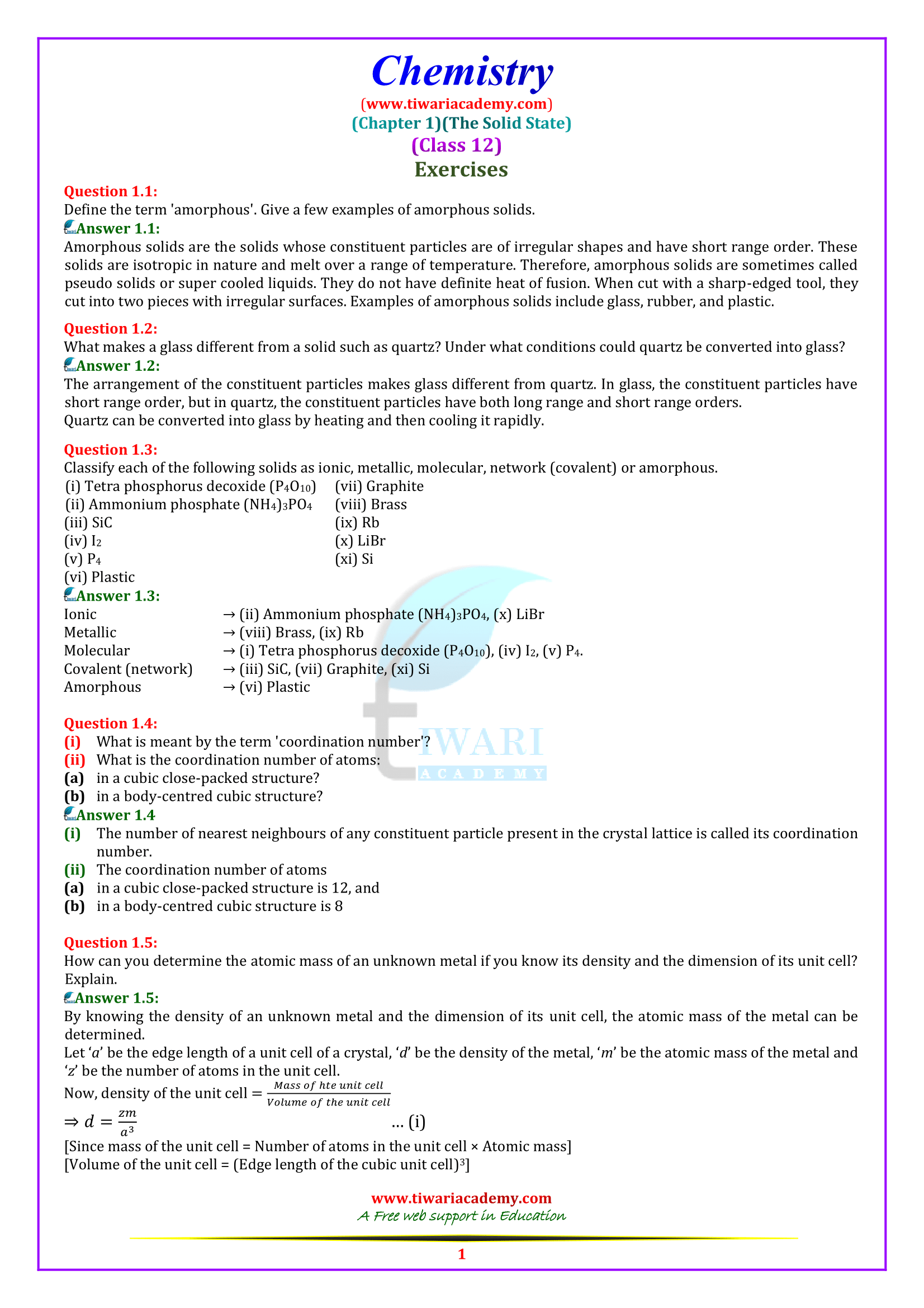 case study questions class 12 chemistry chapter 1