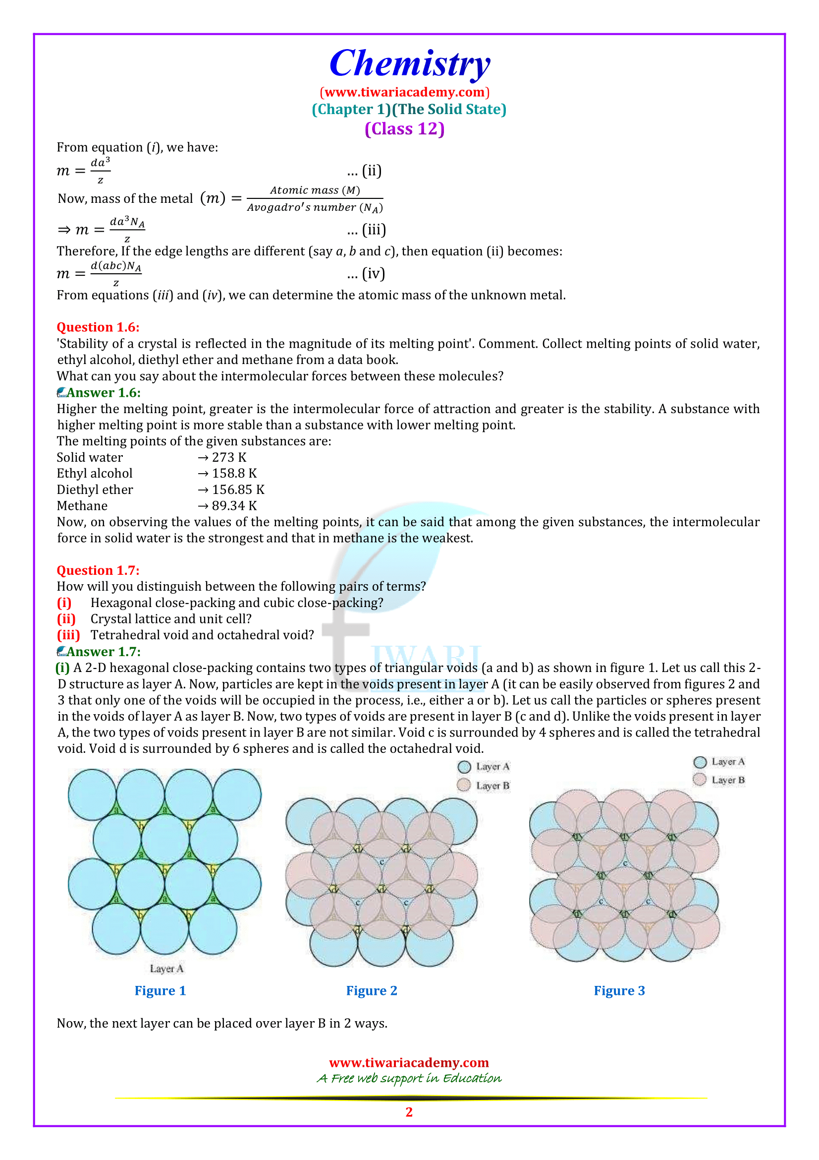 NCERT Solutions for Class 12 Chemistry Chapter 1 in PDF form