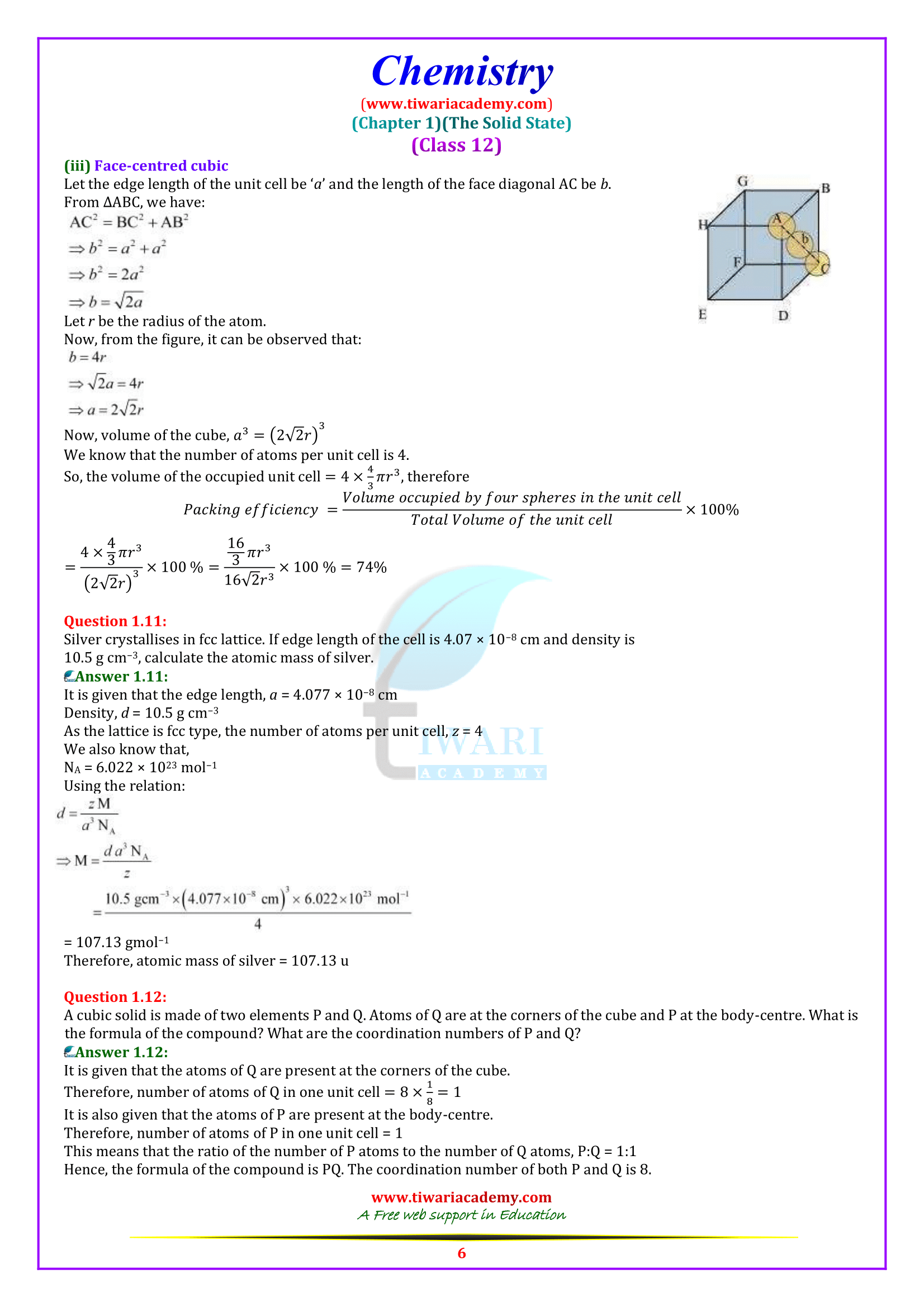 12 Chemistry chapter 1 answers