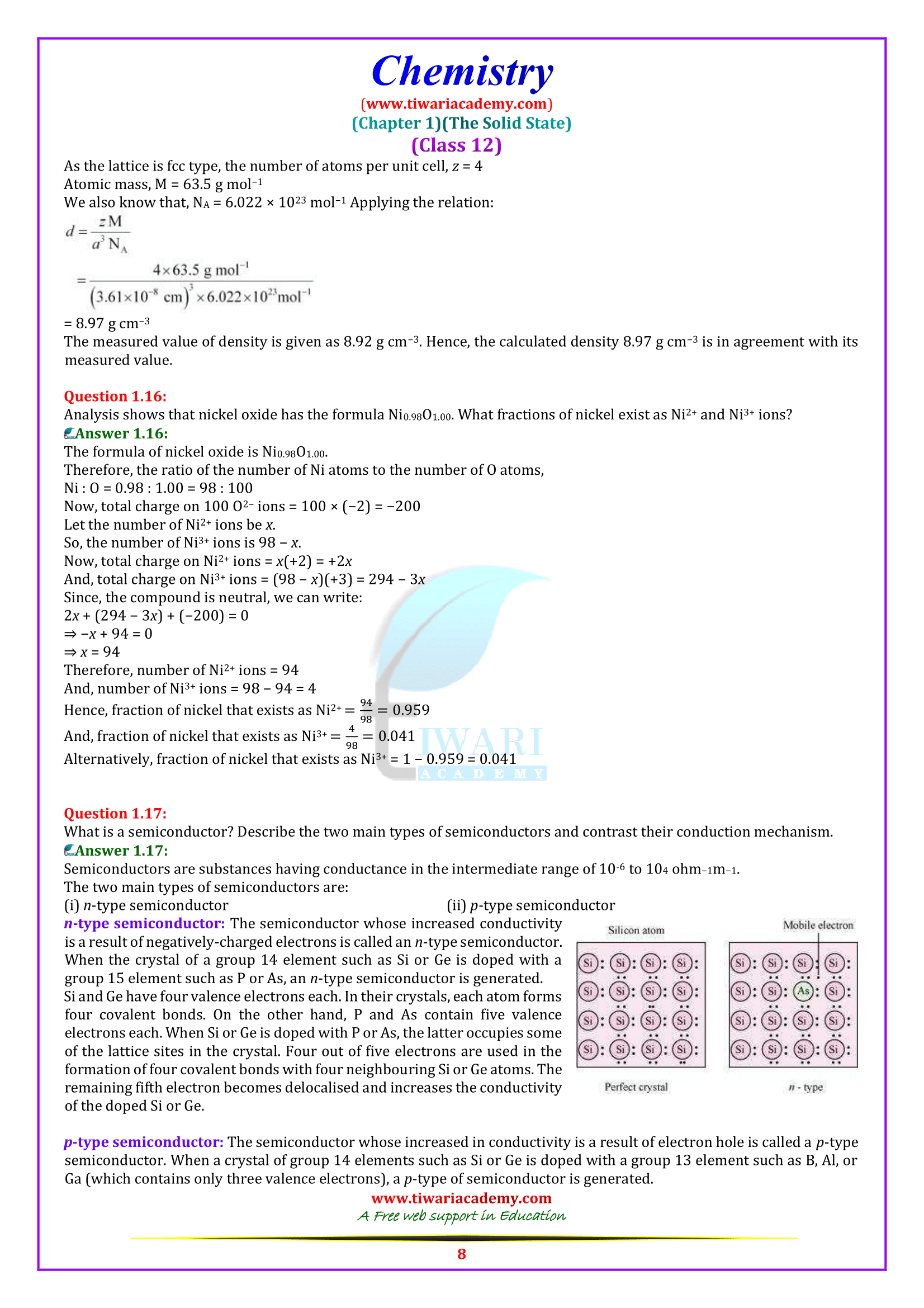 12 chemistry solid state answers