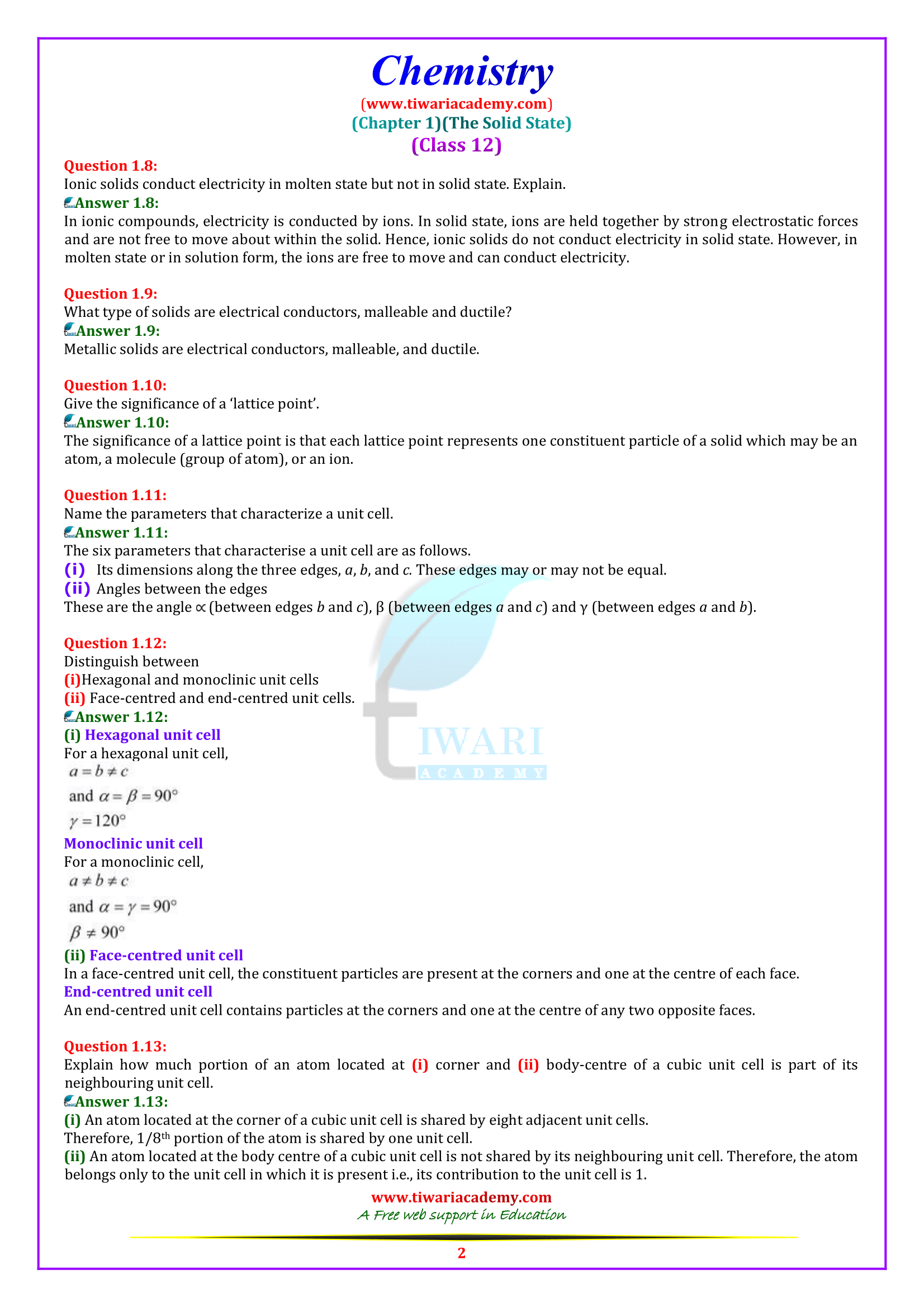 12 Chemistry chapter 1 intext questions answers