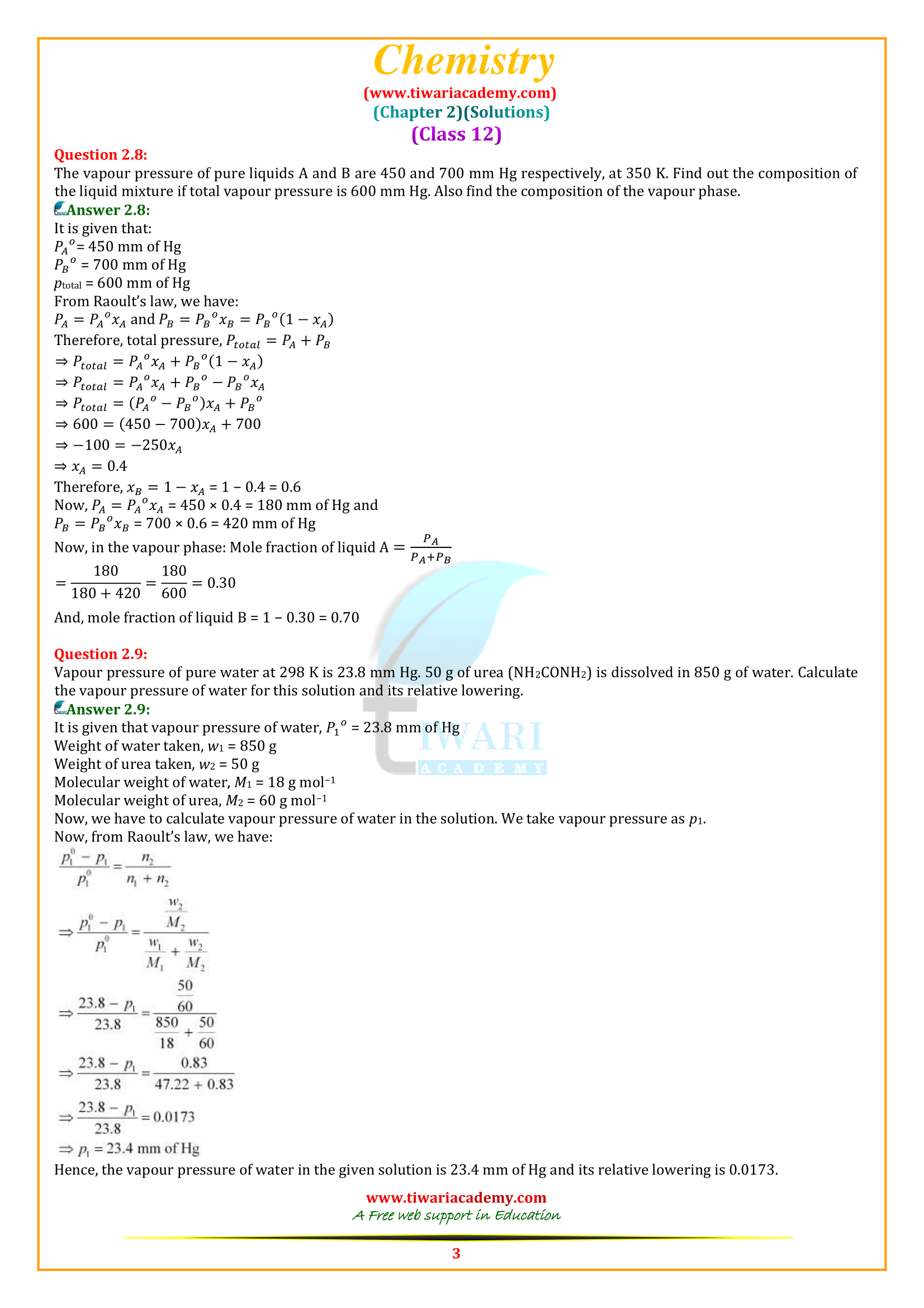 12 Chemistry chapter 2 Intext Question answeers