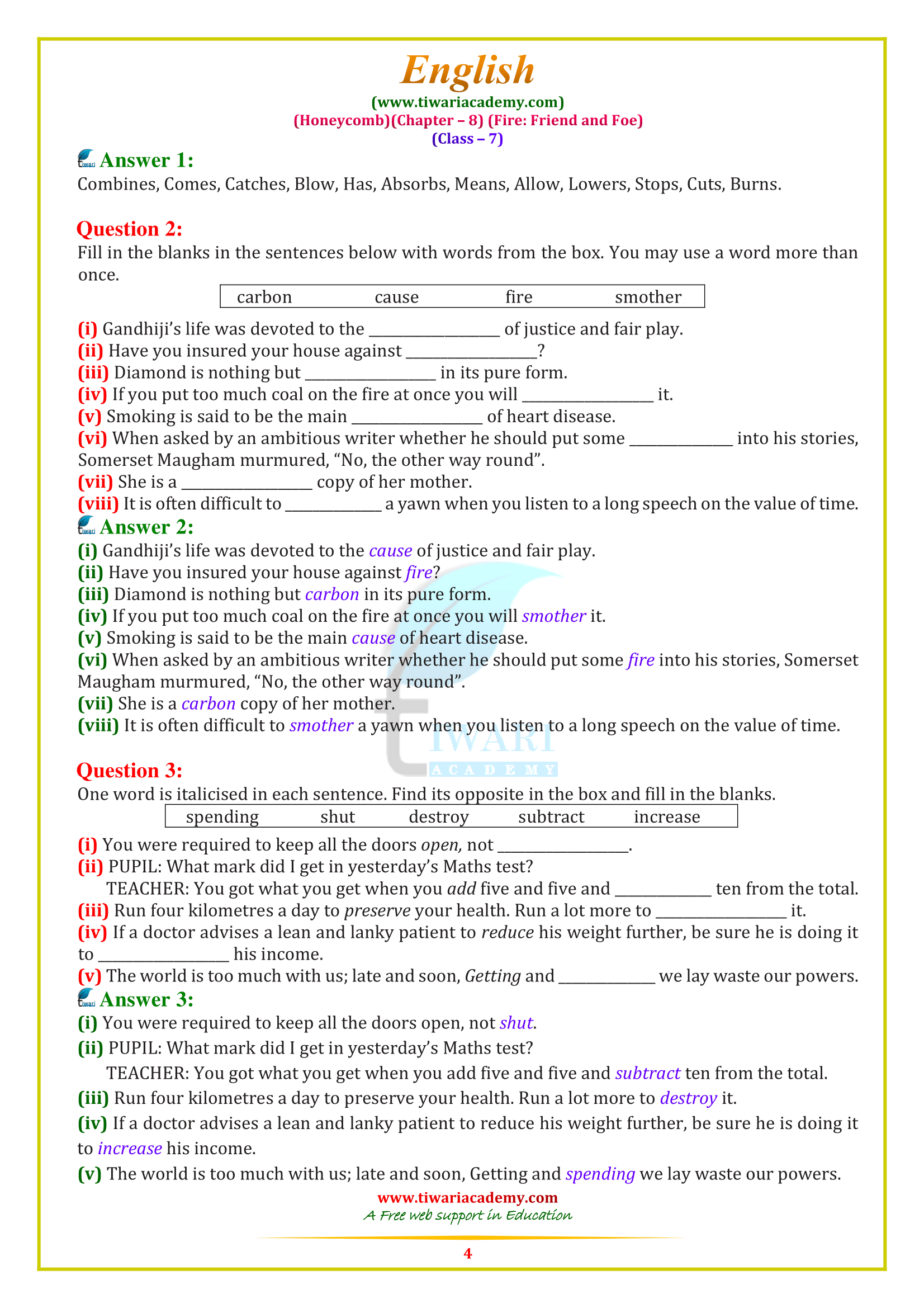 7th English ch. 8