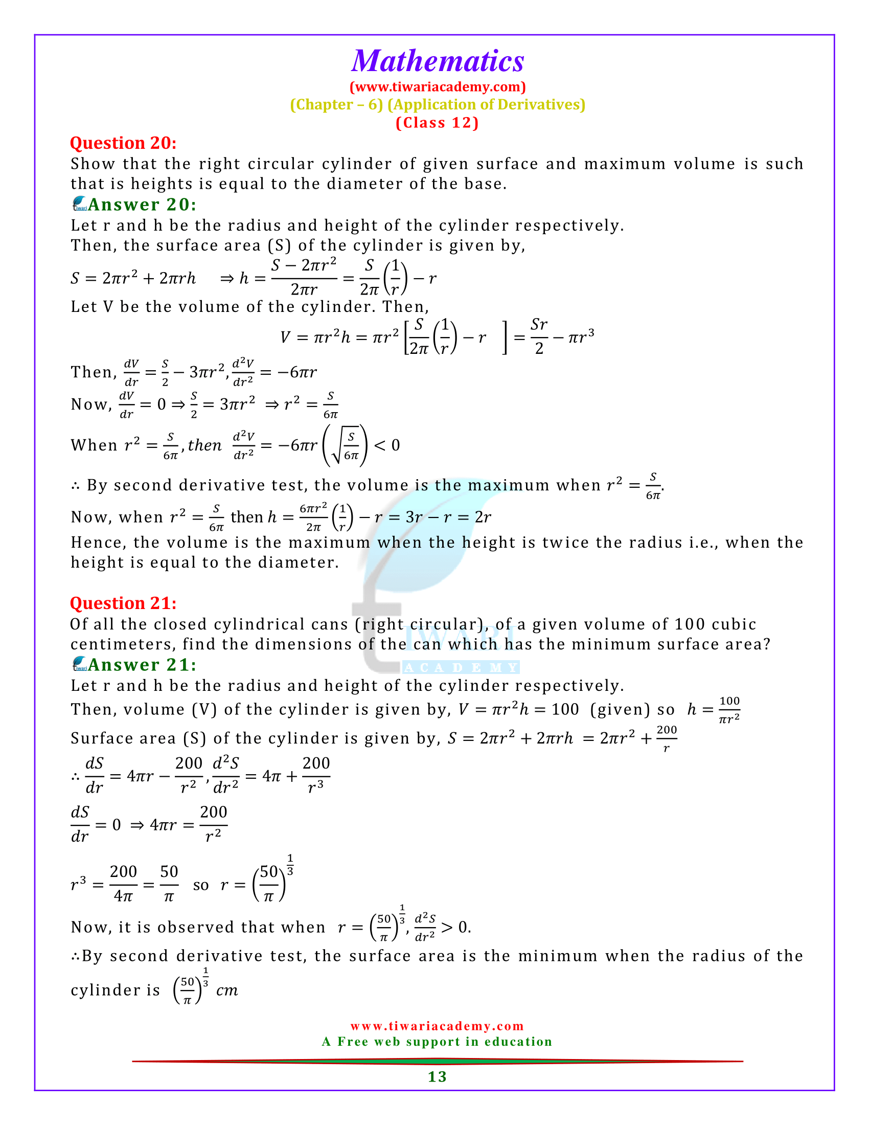 12 Maths sols 6.5