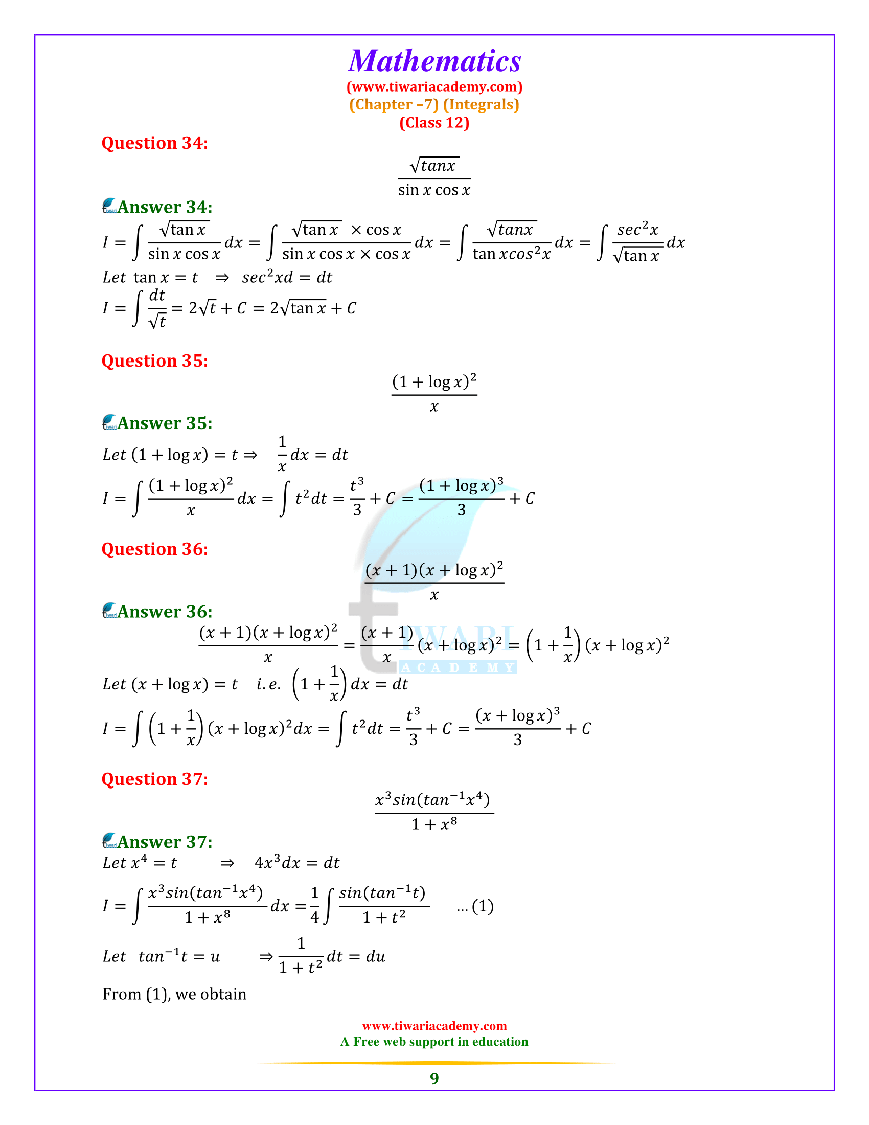 integrals 7.2