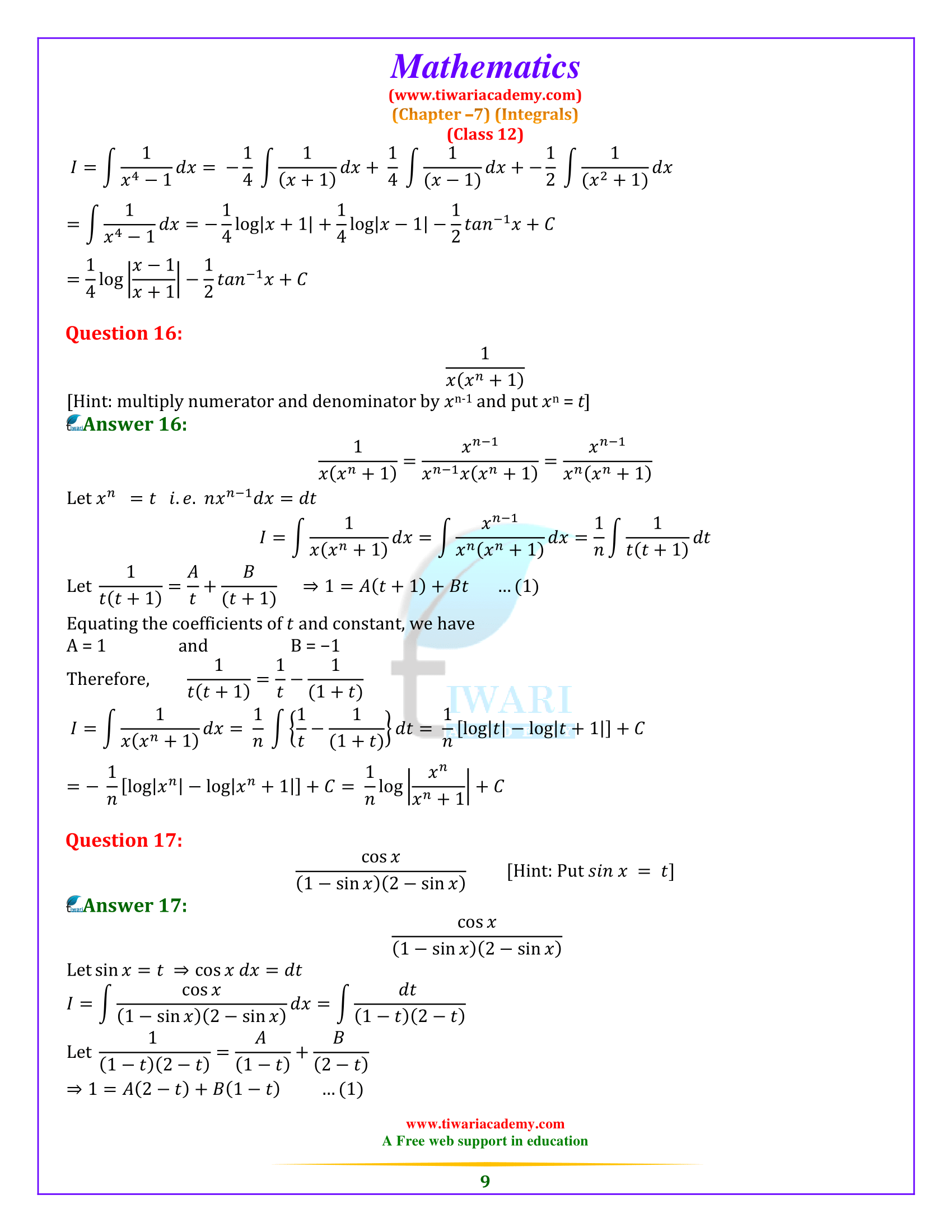 12th Maths Exercise 7.5